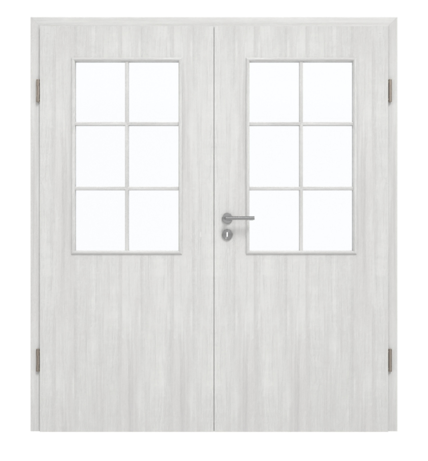 GARANT Doppelflügeltür inkl. Zarge Authentic Grigio CePaL mit Lichtausschnitt LA-6 Sprosse SP4