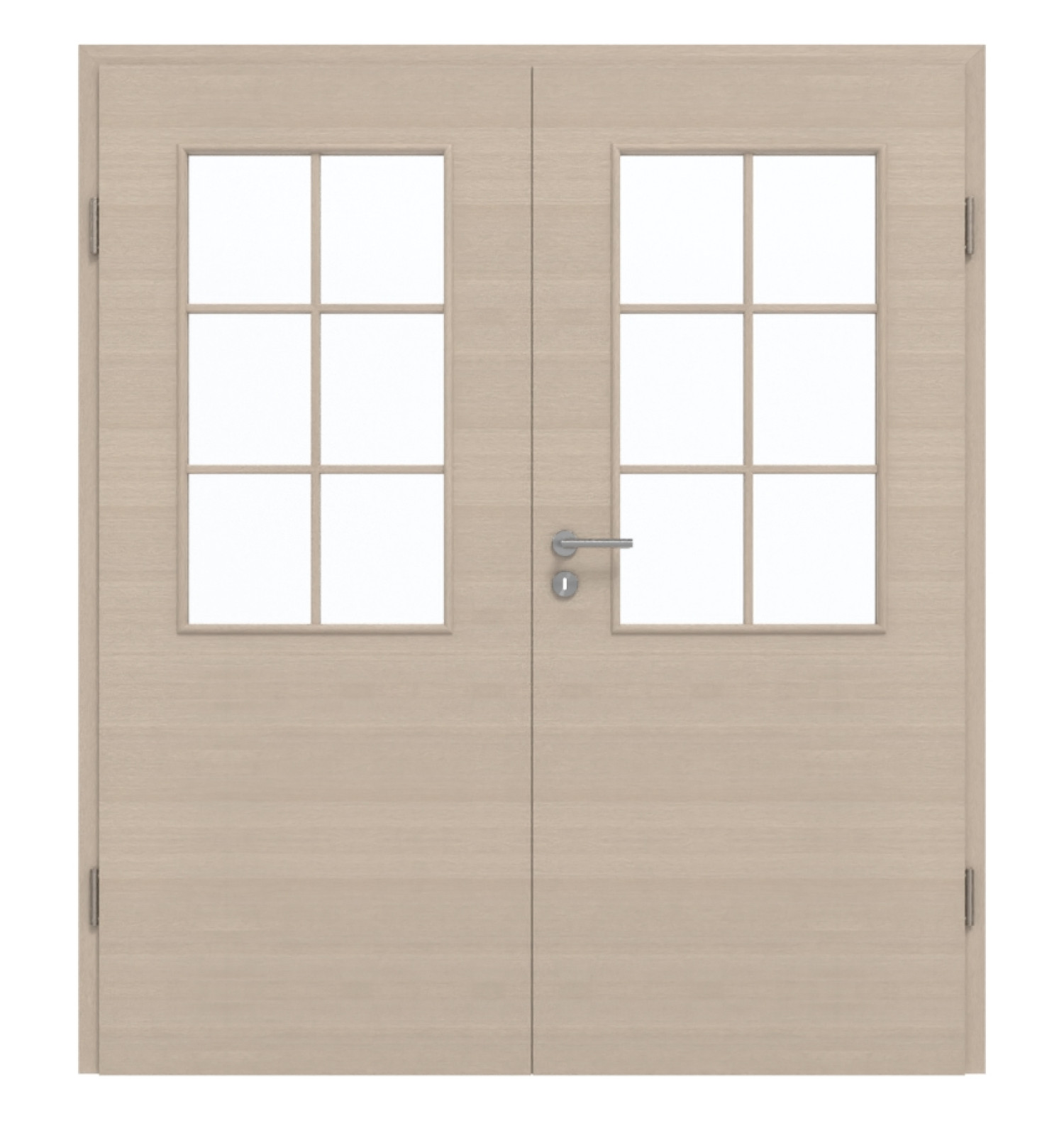GARANT Doppelflügeltür inkl. Zarge Quer Authentic Akazie GCK08 mit Lichtausschnitt LA-6 Sprosse SP4