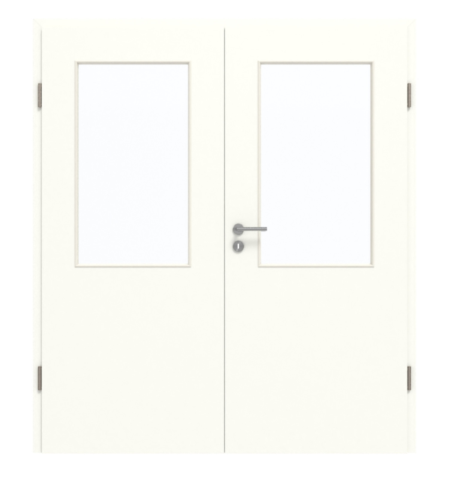 GARANT Doppelflügeltür inkl. Zarge U11026SD Kristallweiß GHK08 mit Lichtausschnitt LA-6
