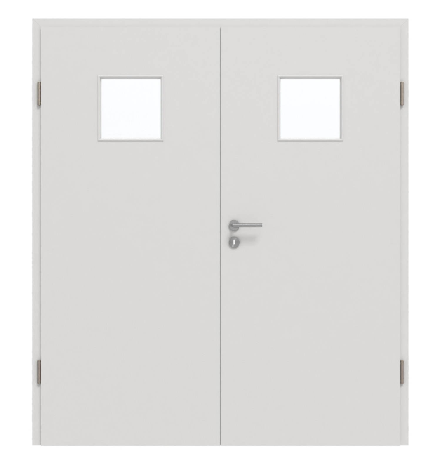GARANT Doppelflügeltür inkl. Zarge 0160-60 Silver Grey CePaL mit Lichtausschnitt LA-7