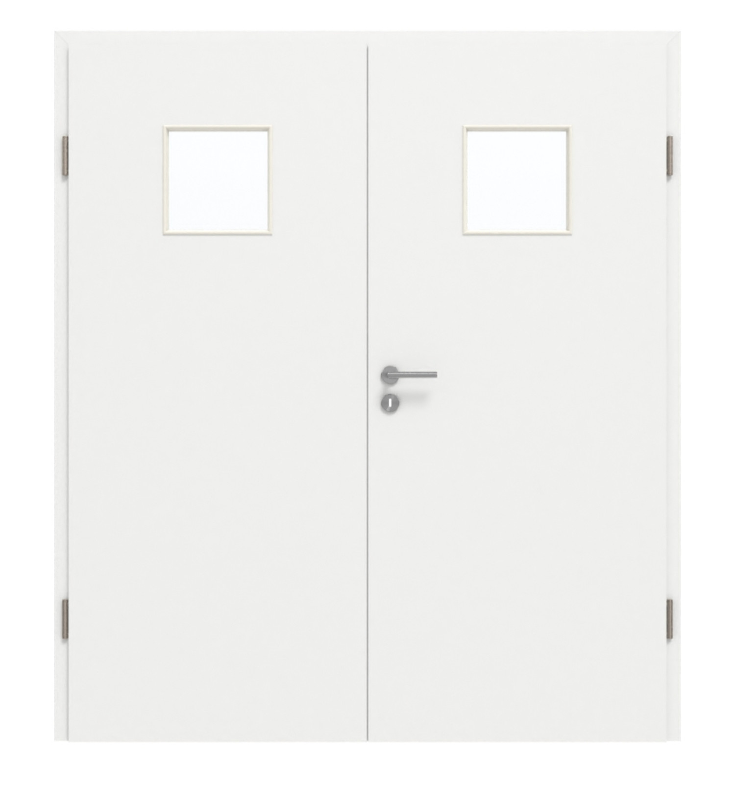 GARANT Doppelflügeltür inkl. Zarge D354-60 Designer White Resopal mit Lichtausschnitt LA-7