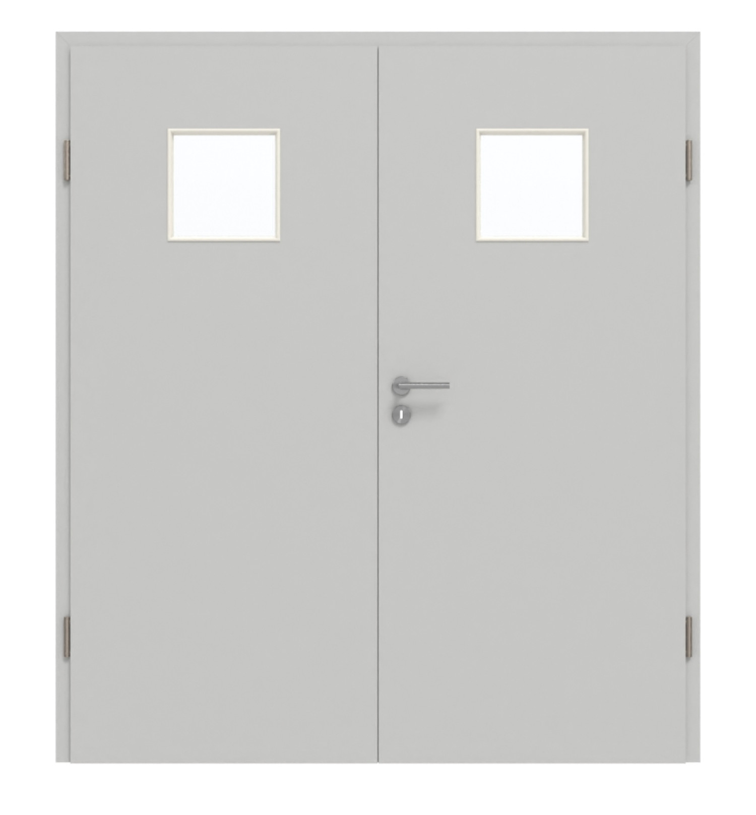 GARANT Doppelflügeltür inkl. Zarge D92-60 Dove Grey Resopal mit Lichtausschnitt LA-7