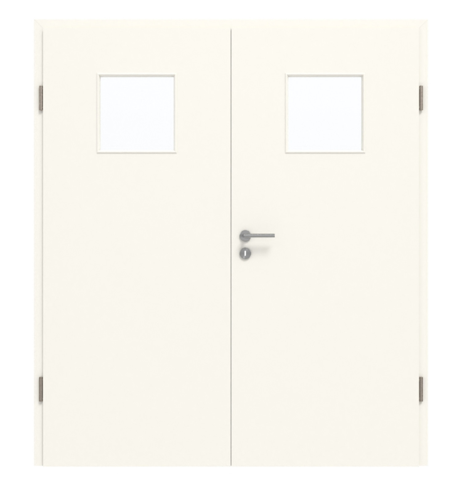 GARANT Doppelflügeltür inkl. Zarge 0105-60 Pearl White CePaL mit Lichtausschnitt LA-8