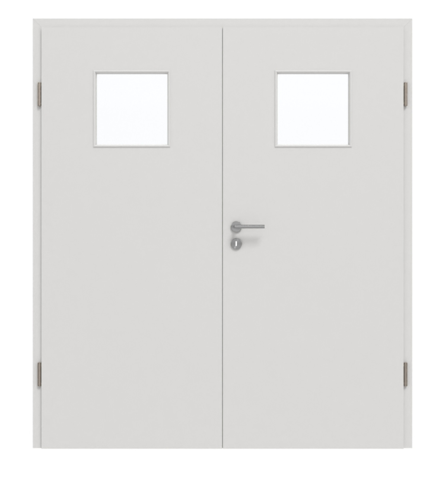 GARANT Doppelflügeltür inkl. Zarge 0160-60 Silver Grey CePaL mit Lichtausschnitt LA-8