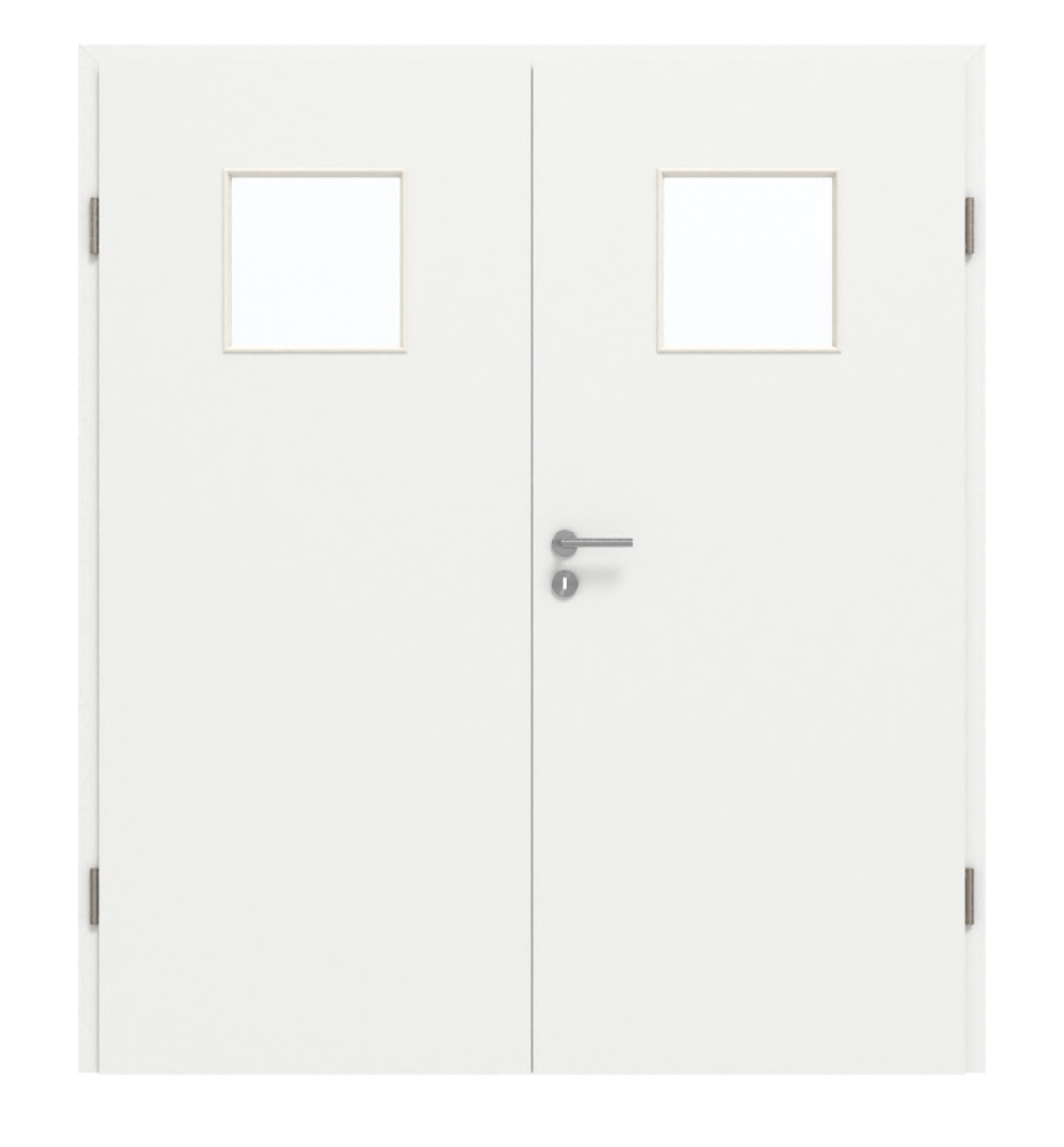 GARANT Doppelflügeltür inkl. Zarge D354-60 Designer White Resopal mit Lichtausschnitt LA-8