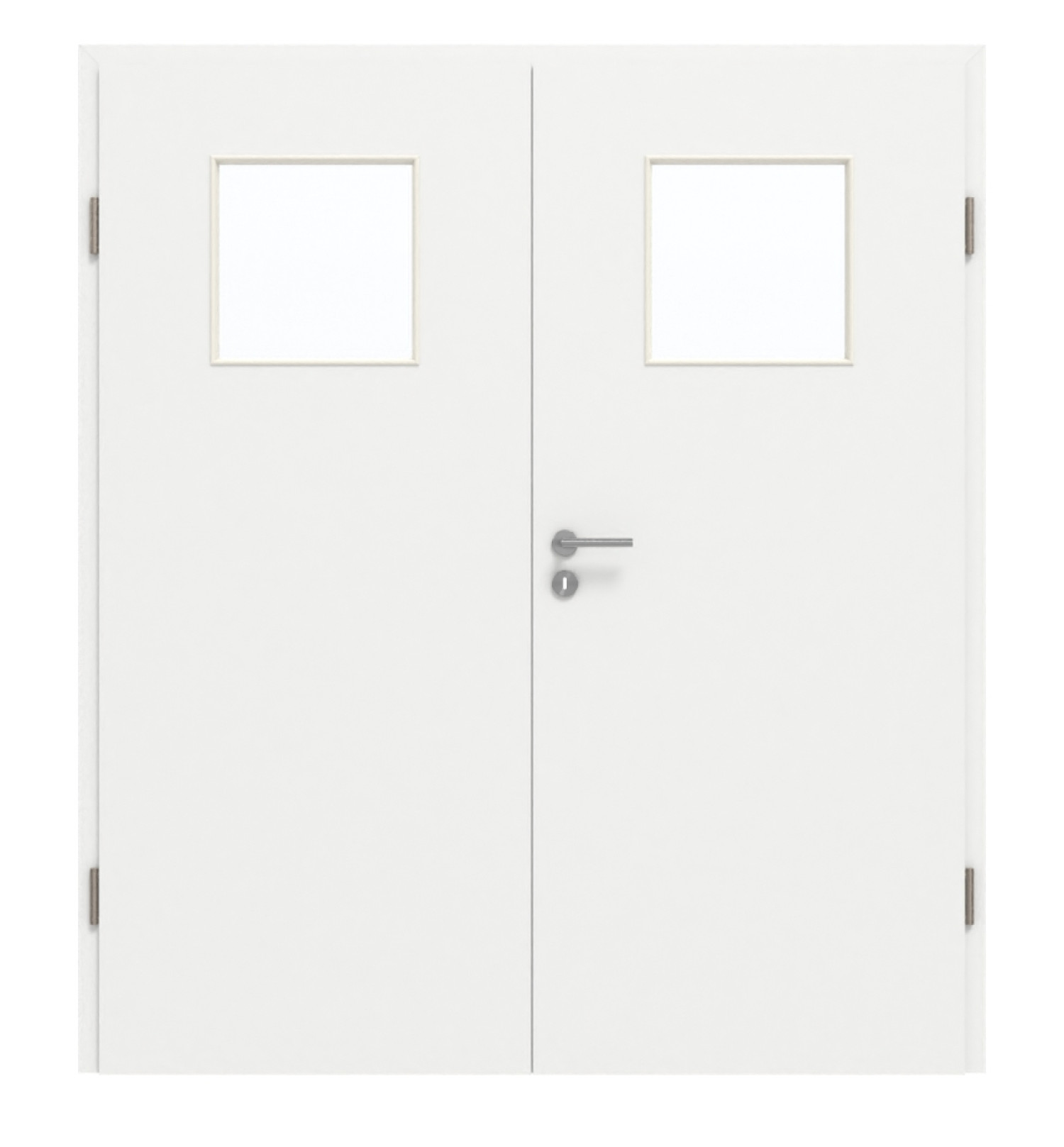 GARANT Doppelflügeltür inkl. Zarge D354-60 Designer White Resopal mit Lichtausschnitt LA-9