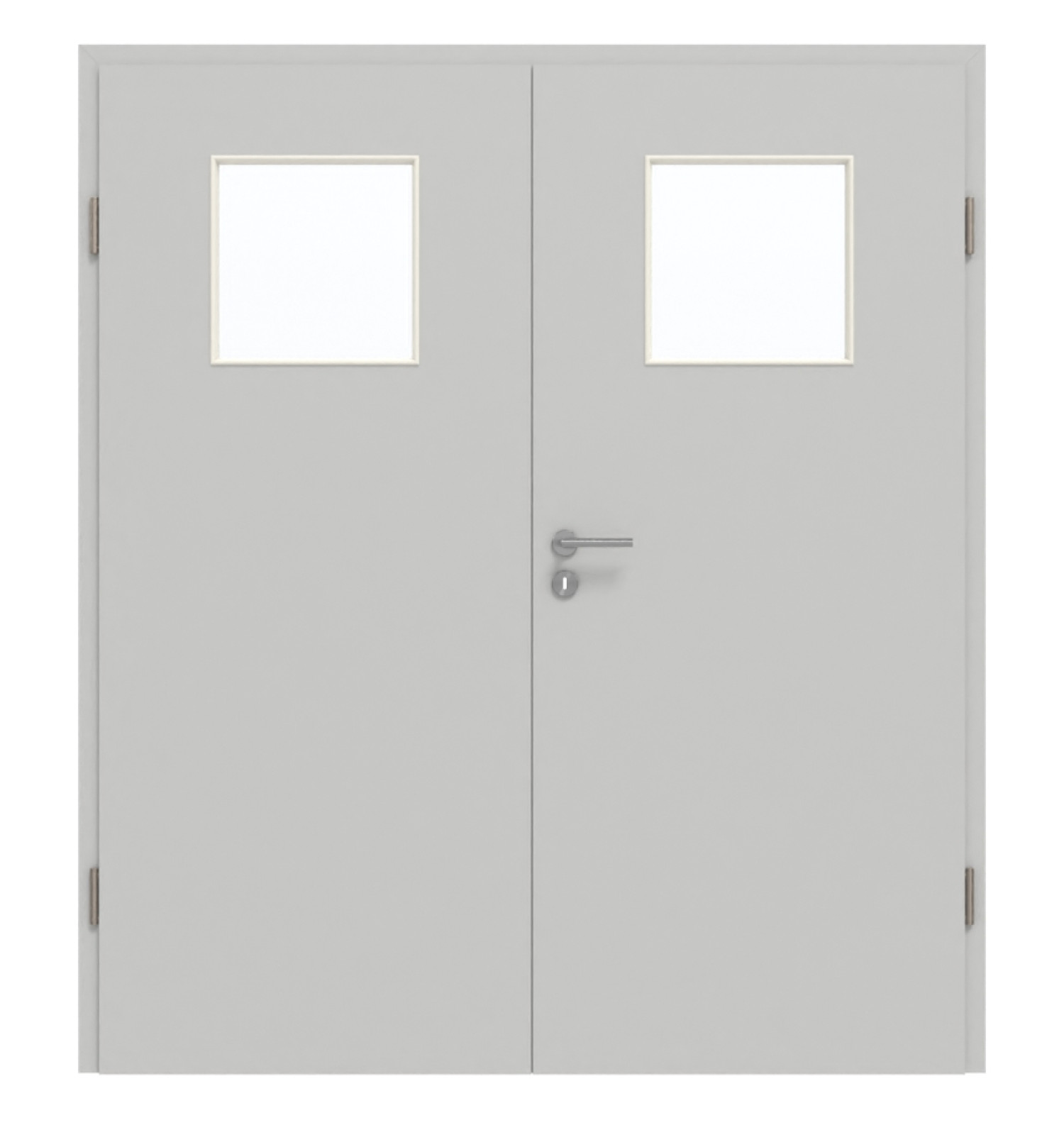 GARANT Doppelflügeltür inkl. Zarge D92-60 Dove Grey Resopal mit Lichtausschnitt LA-9