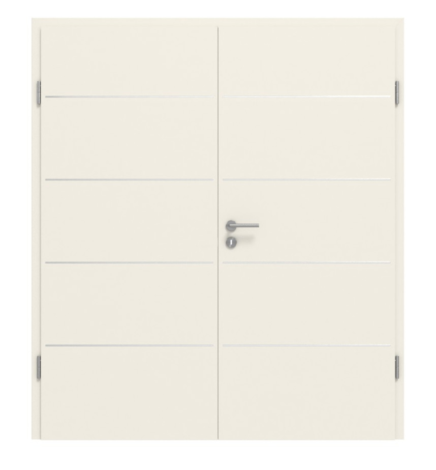 CLASSEN Doppelflügeltür Dynamic RAL 9010 Weißlack 3.8 Lisenen mit Zarge