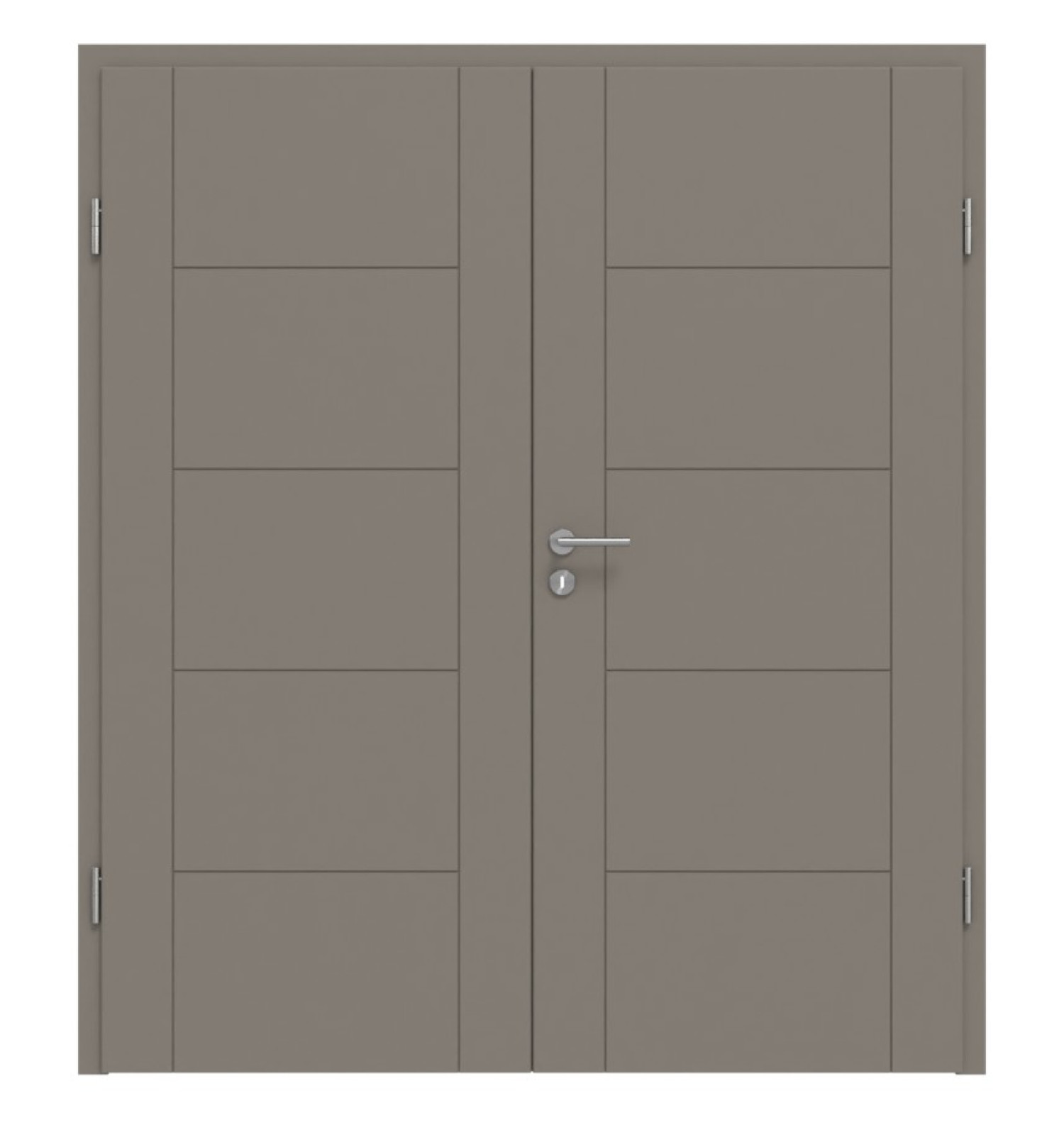 Frontansicht von Signum 13 Basic Lack Taupe RAL 7048 Doppelflügeltür inkl. Zarge - Huga