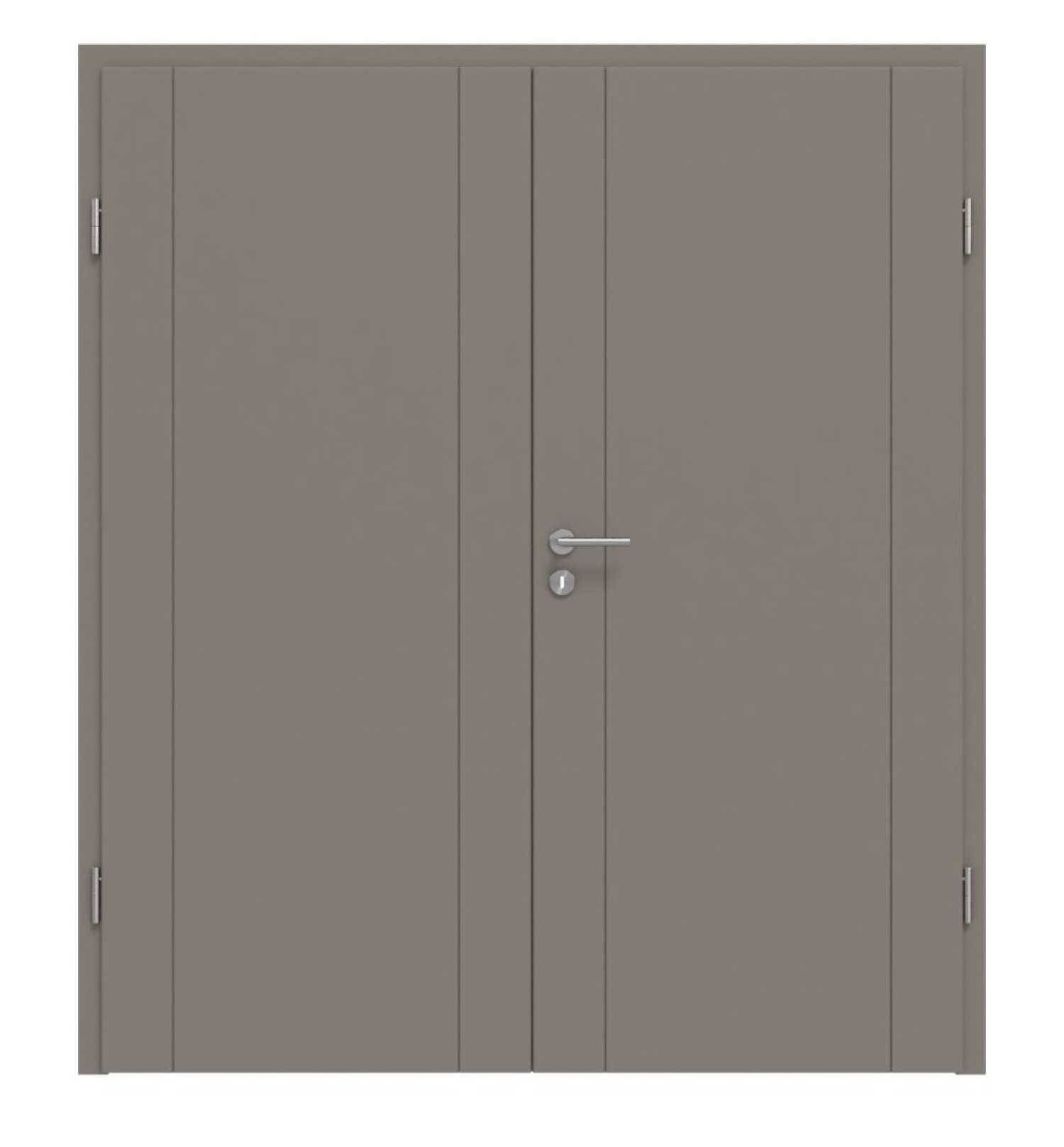Frontansicht von Signum 16 Basic Lack Taupe RAL 7048 Doppelflügeltür inkl. Zarge - Huga