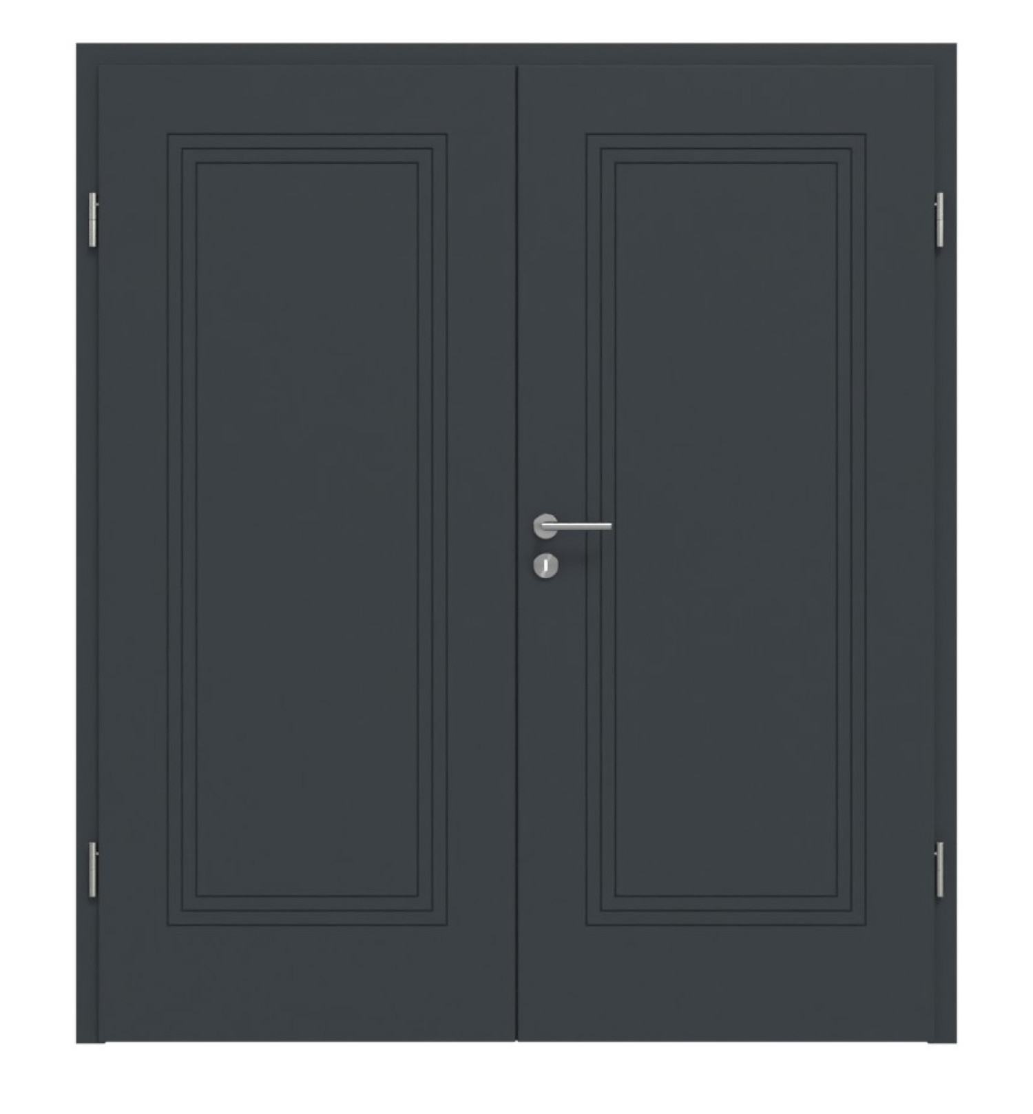 HÖRMANN Doppelflügeltür Groove 21 Anthrazit RAL 7016 Lack DesignLine mit Zarge