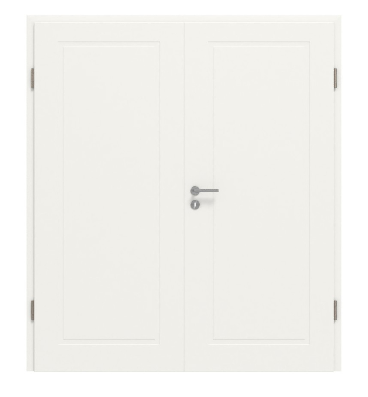 JELD-WEN Doppelflügeltür Shape 1F Brillantweiß ähnl. RAL 9016 ExpertLack mit Zarge