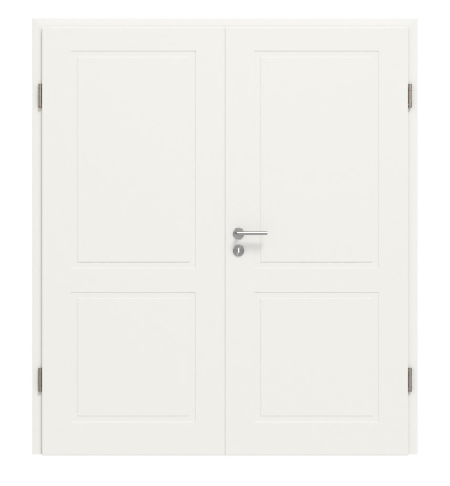 JELD-WEN Doppelflügeltür Shape 2F Brillantweiß ähnl. RAL 9016 ExpertLack mit Zarge