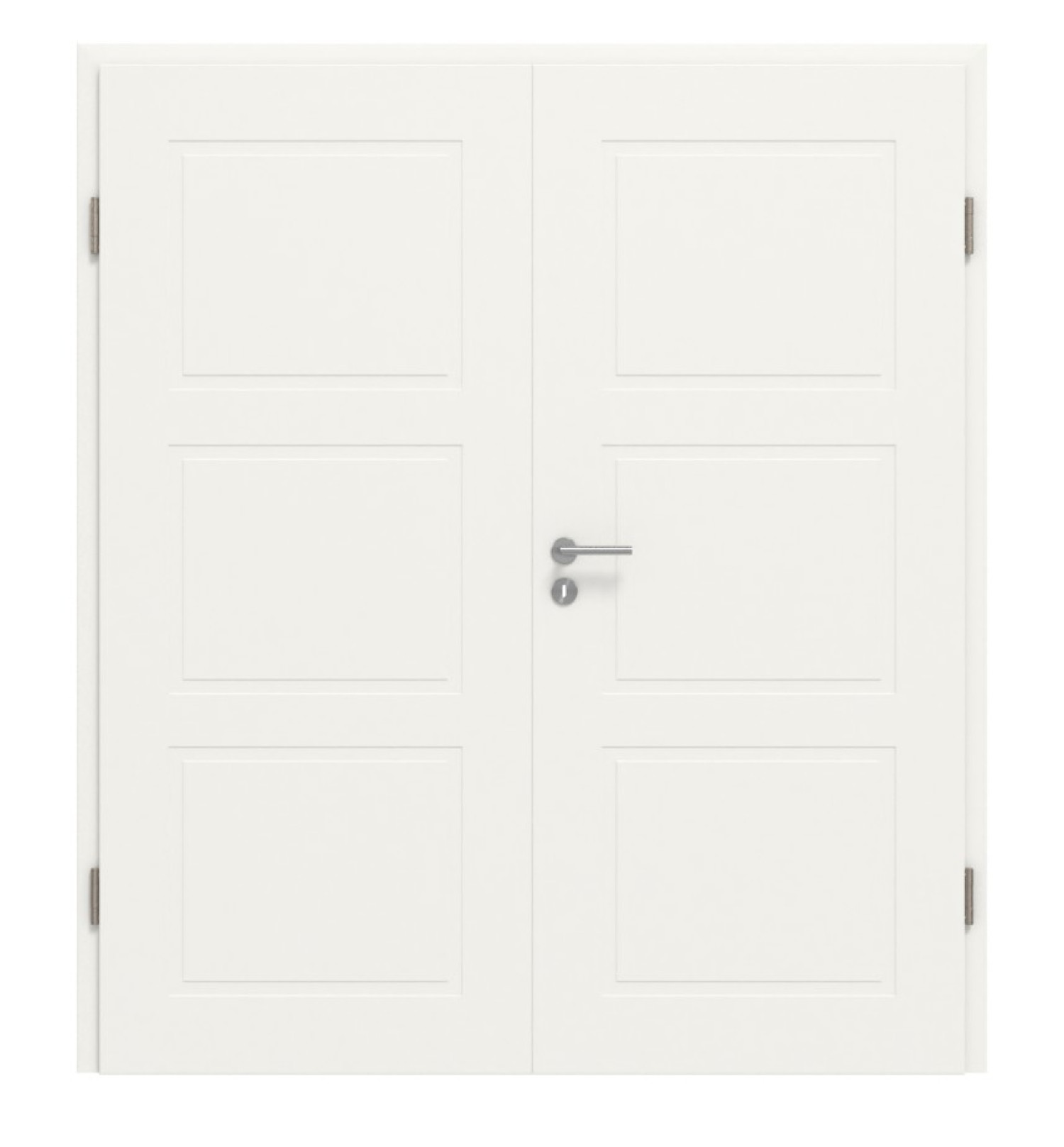 JELD-WEN Doppelflügeltür Shape 3FG Brillantweiß ähnl. RAL 9016 ExpertLack mit Zarge