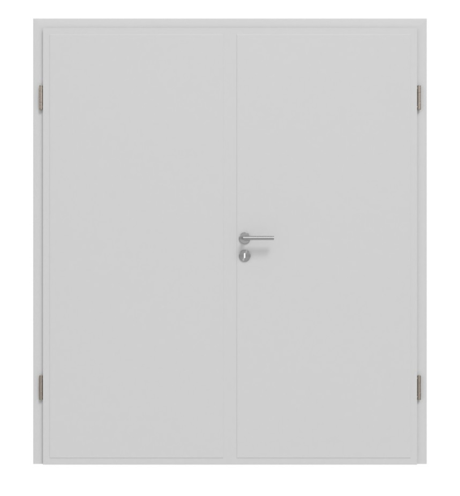 JELD-WEN Doppelflügeltür Shape Zero Nickelgrau ähnl. RAL 7047 ExpertLack mit Zarge
