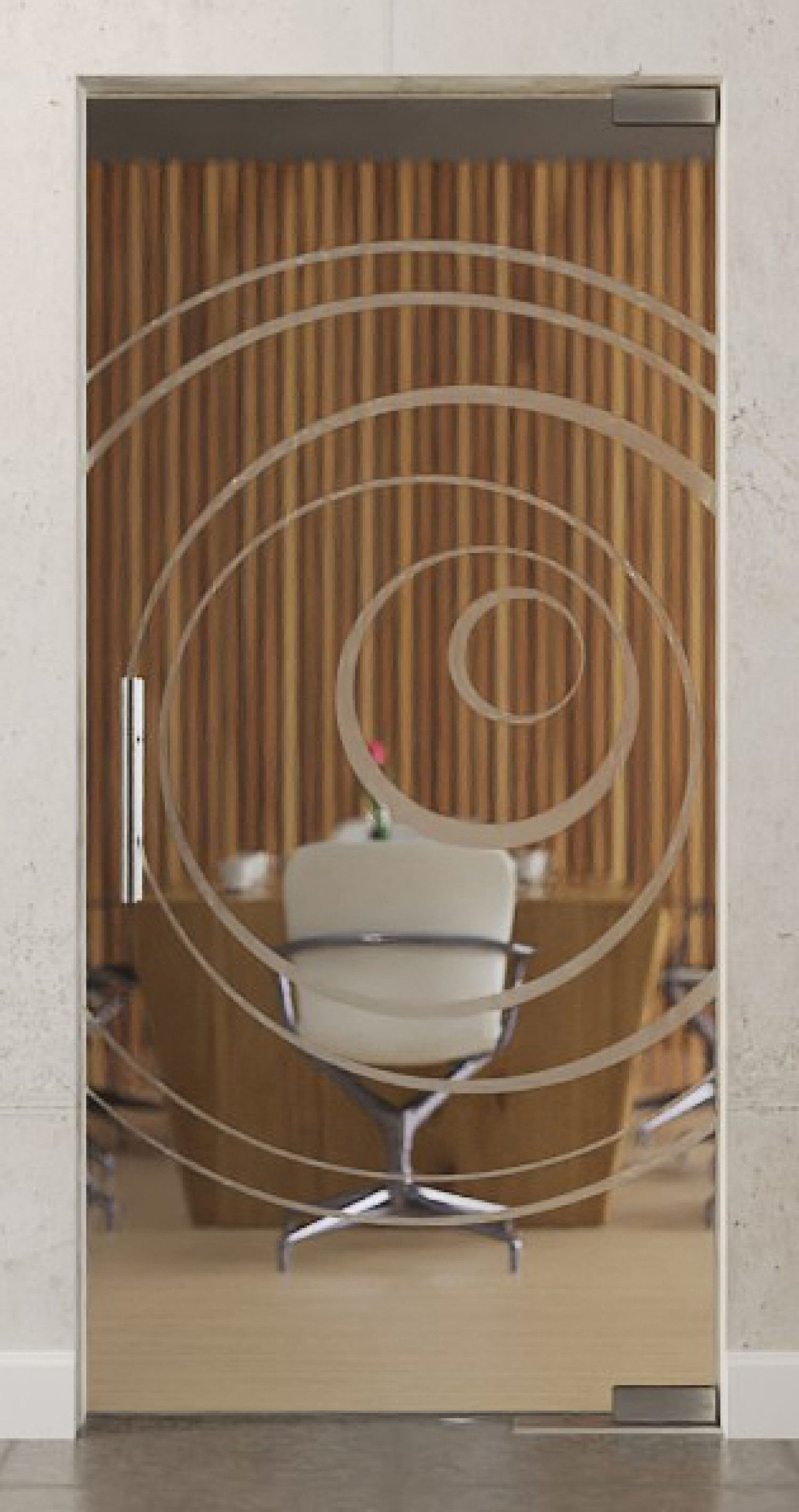 Bild von Lira Motiv matt Glaspendeltür DORMA Mundus BTS Variante 1 - Erkelenz