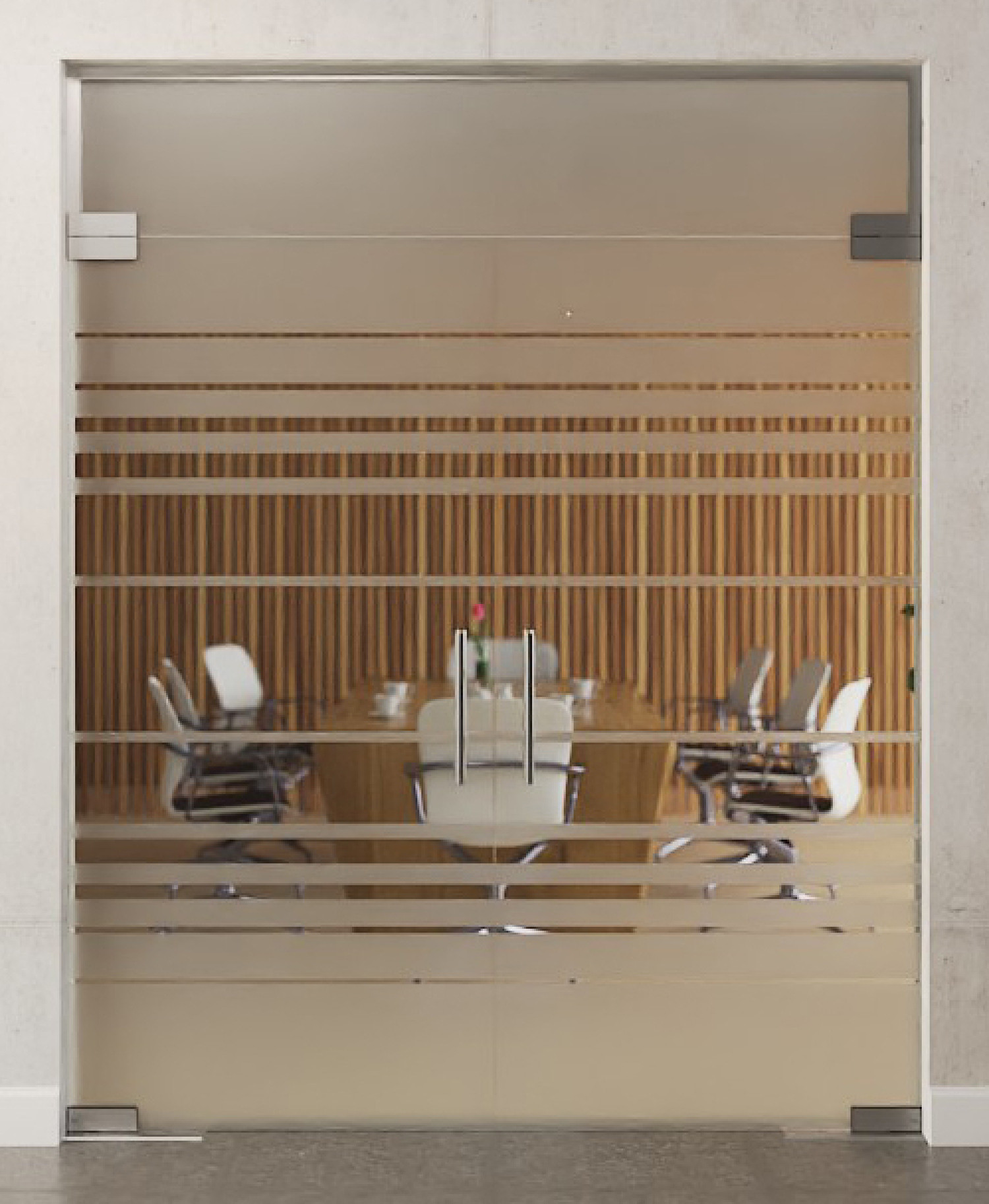 Bild von Selina Motiv klar 2-flg. Glaspendeltür mit Oberlicht DORMA Mundus BTS Variante 10 - Erkelenz