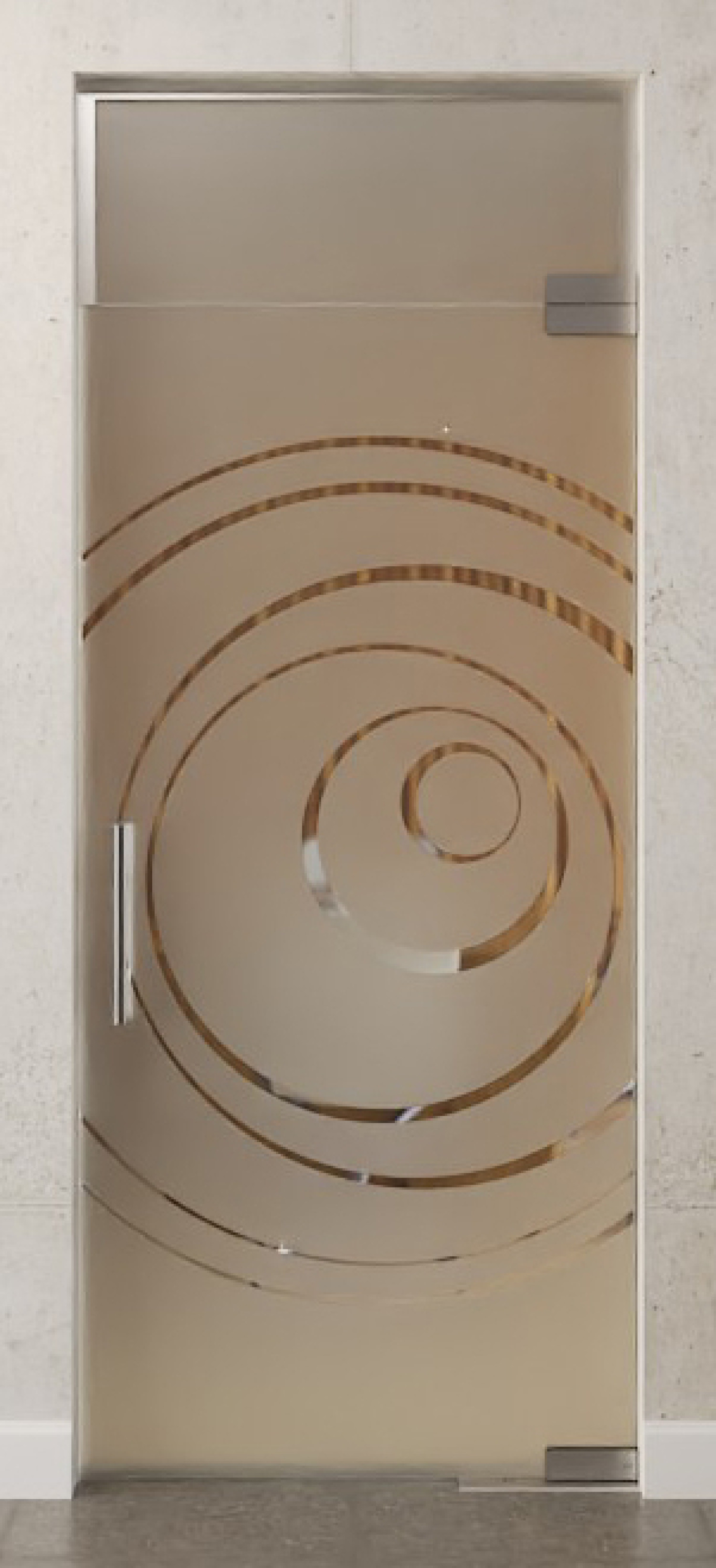 Bild von Lira Motiv klar Glaspendeltür mit Oberlicht DORMA Mundus BTS Variante 7 - Erkelenz