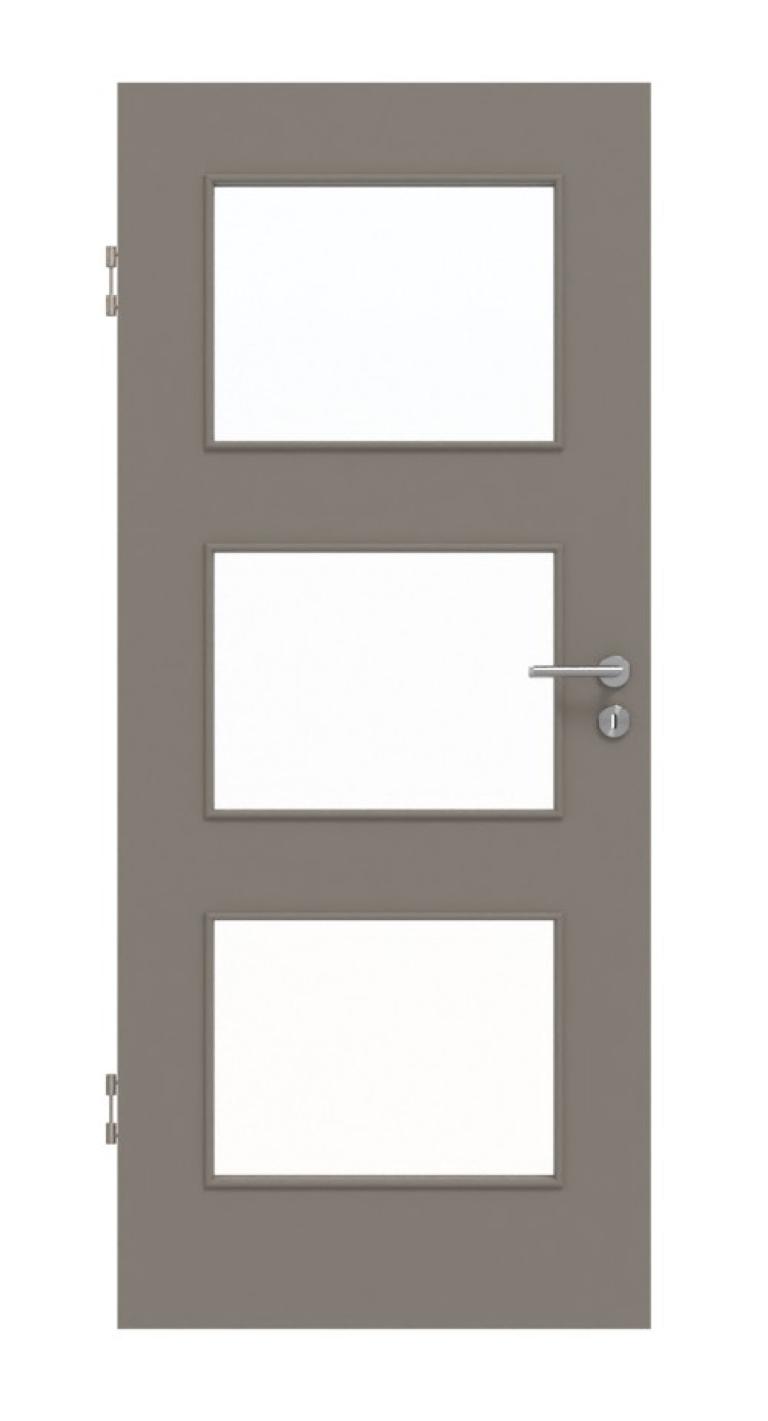 Frontansicht von Taupe RAL 7048 LA 11 Basic Lack Innentür - Huga