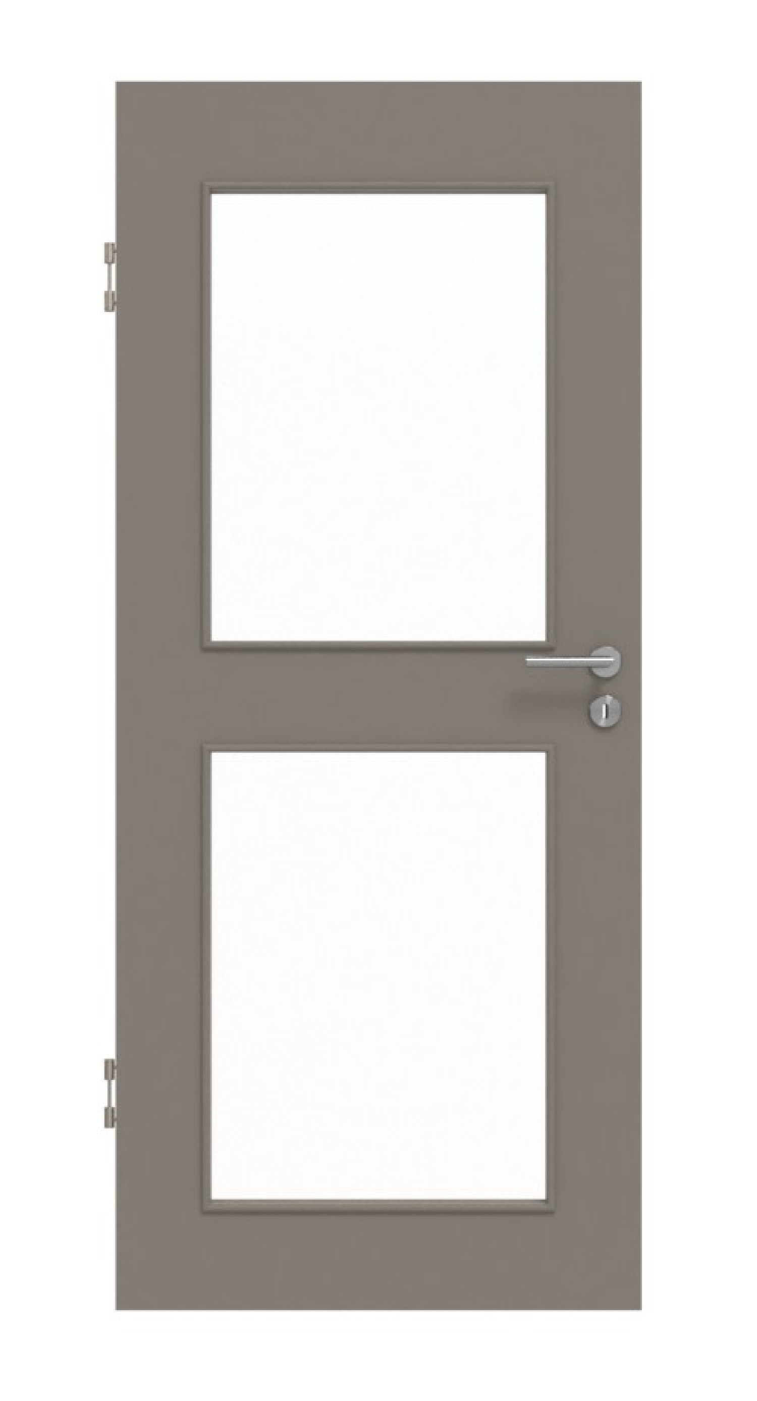 Frontansicht von Taupe RAL 7048 LA 12 Basic Lack Innentür - Huga
