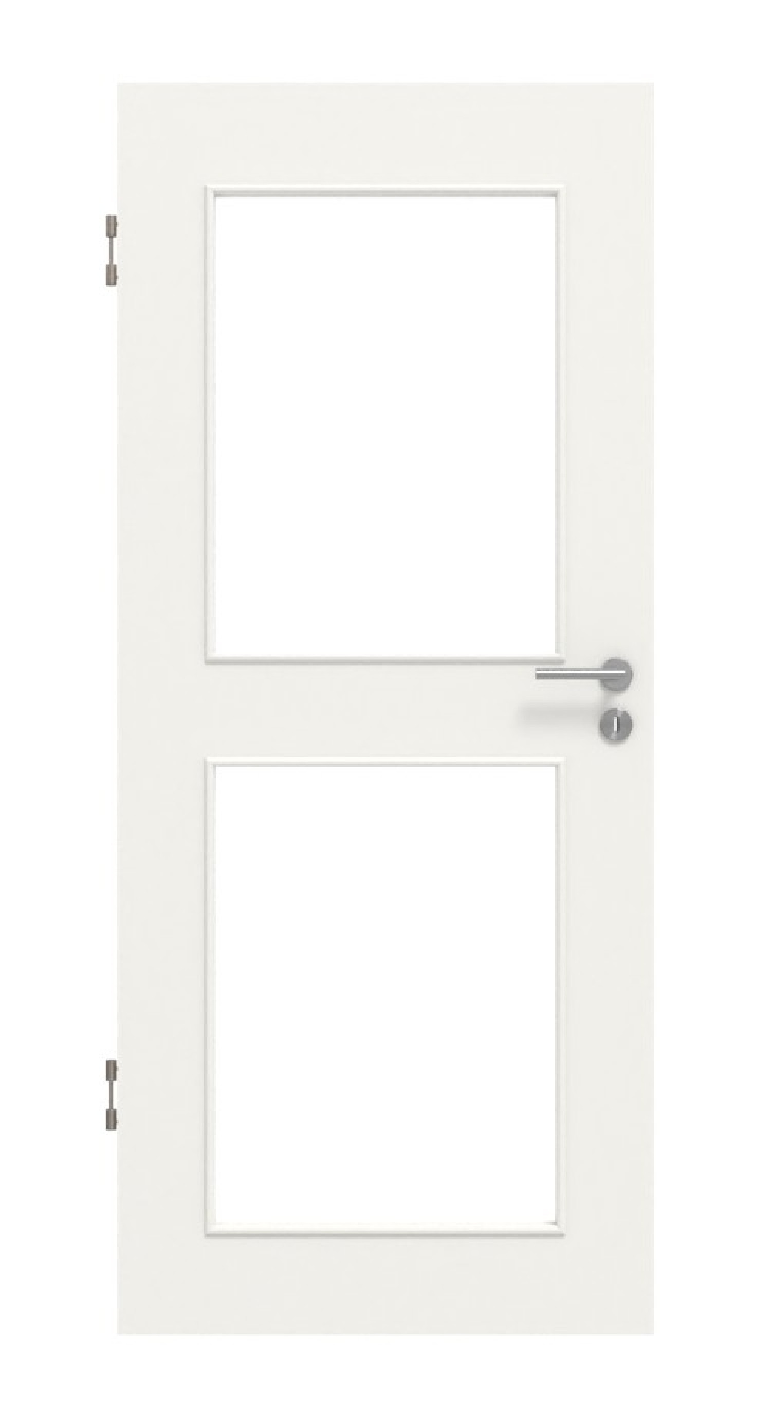 Frontansicht von Weiß RAL 9016 LA 12 Basic Durat Innentür - Huga