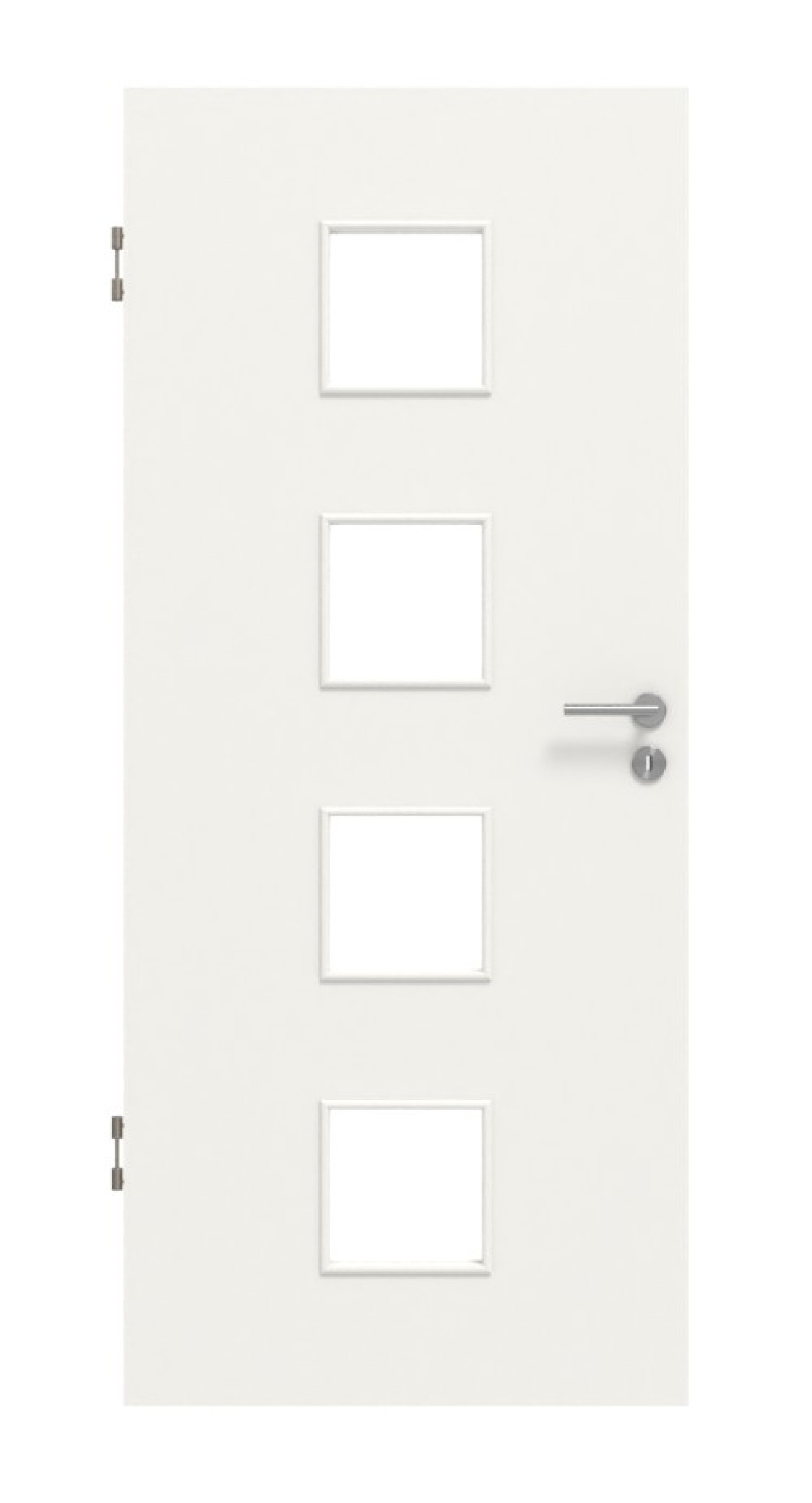 Frontansicht von Weiß RAL 9016 LA 14 Basic Durat Innentür - Huga