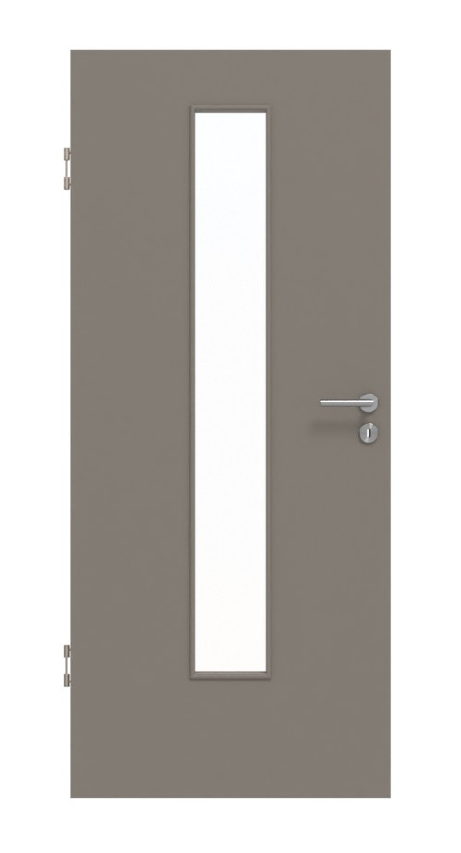 Frontansicht von Taupe RAL 7048 LA 24 mittig Basic Lack Innentür - Huga