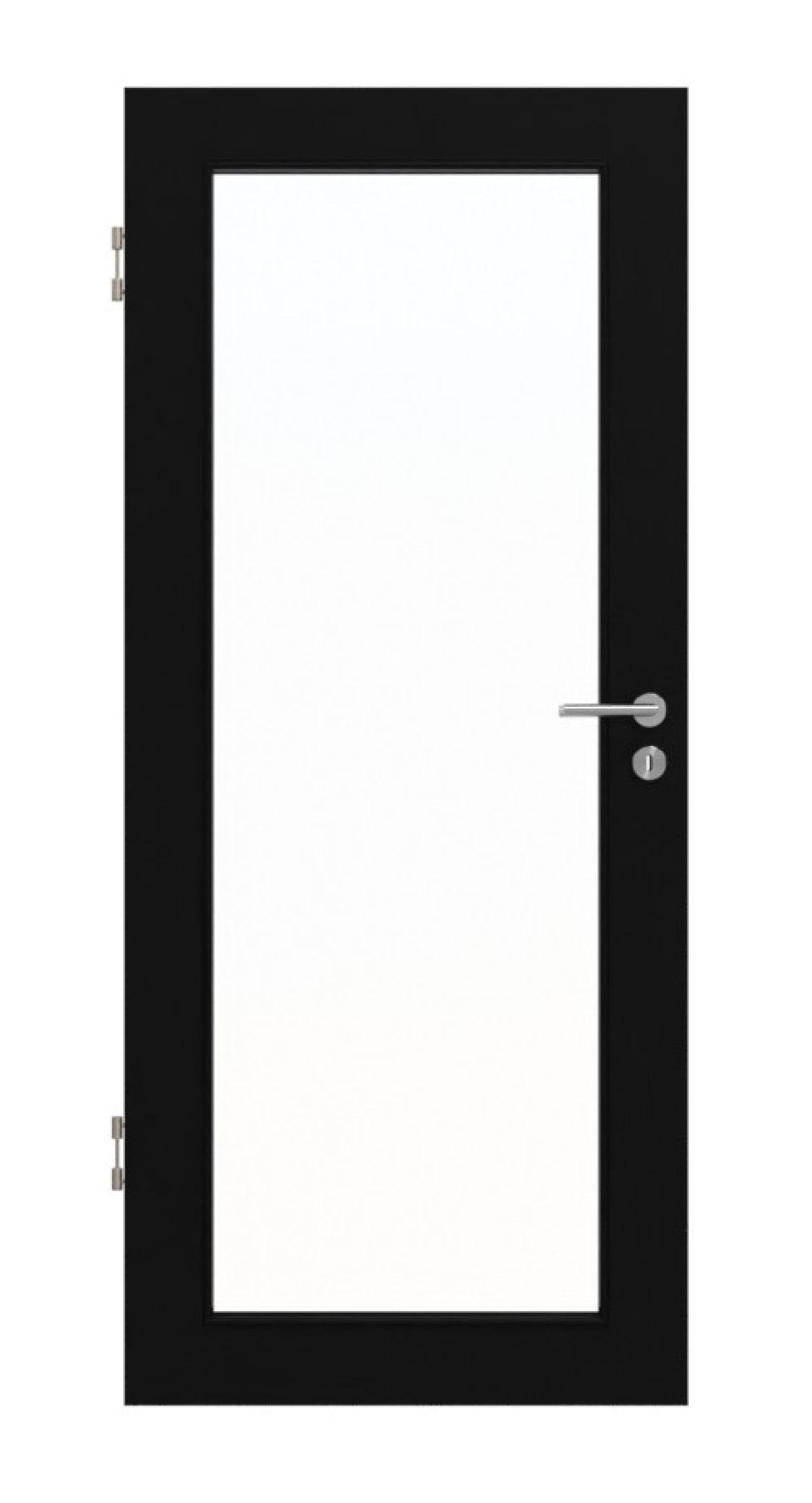 Frontansicht von Schwarz RAL 9005 LA-27 Lack Basic Innentür - Huga