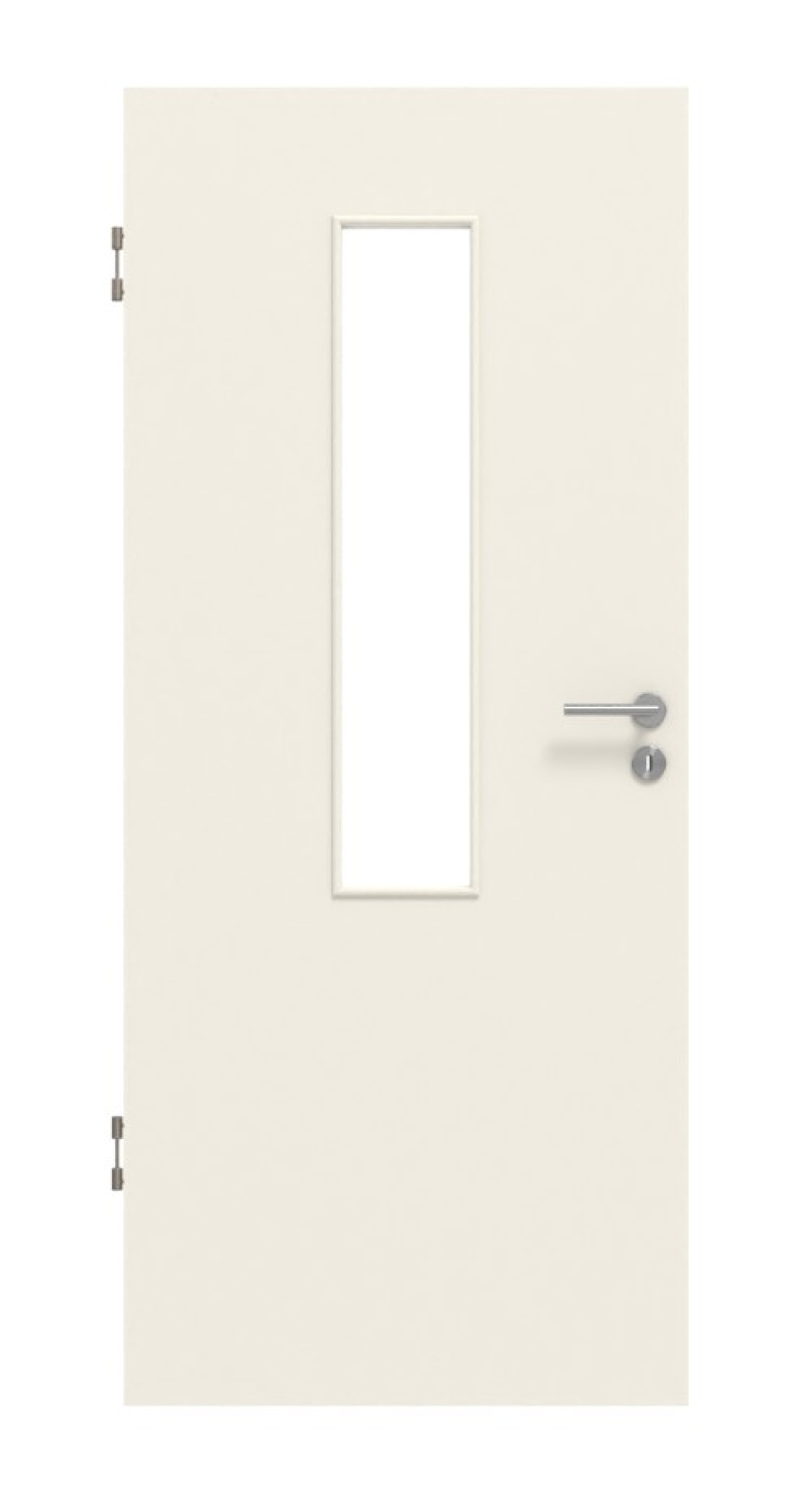 Frontansicht von Weiß ähnlich RAL 9010 LA 4 mittig Basic Lack Innentür - Huga
