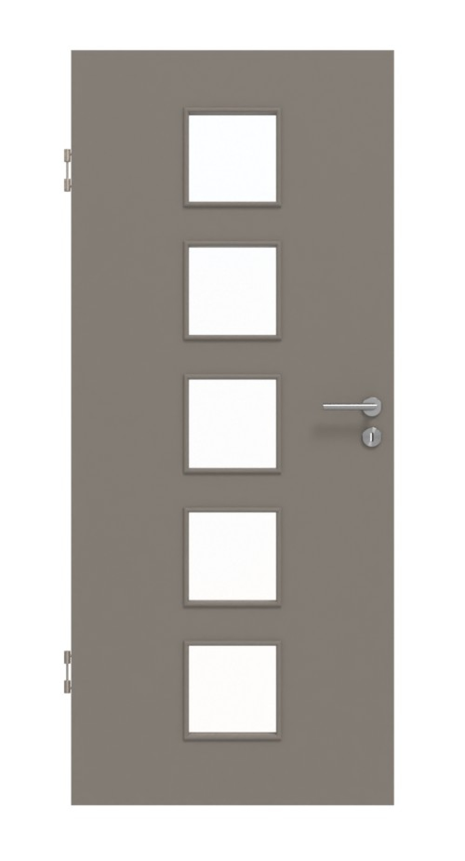 Frontansicht von Taupe RAL 7048 LA 5 Basic Lack Innentür - Huga