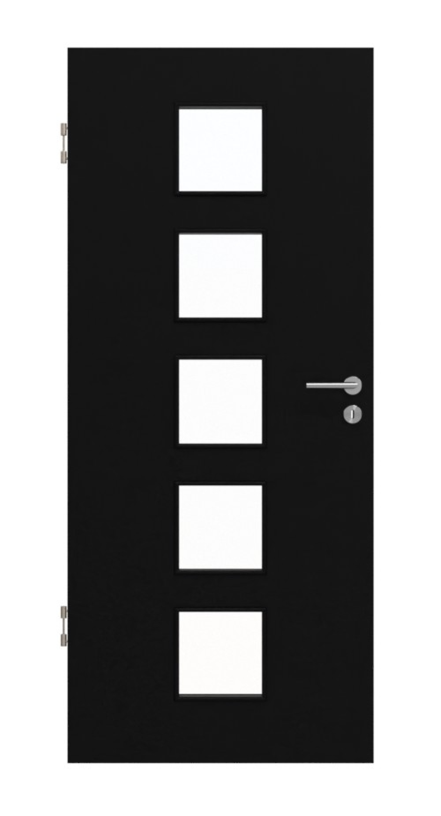 Frontansicht von Schwarz RAL 9005 LA-5 Lack Basic Innentür - Huga