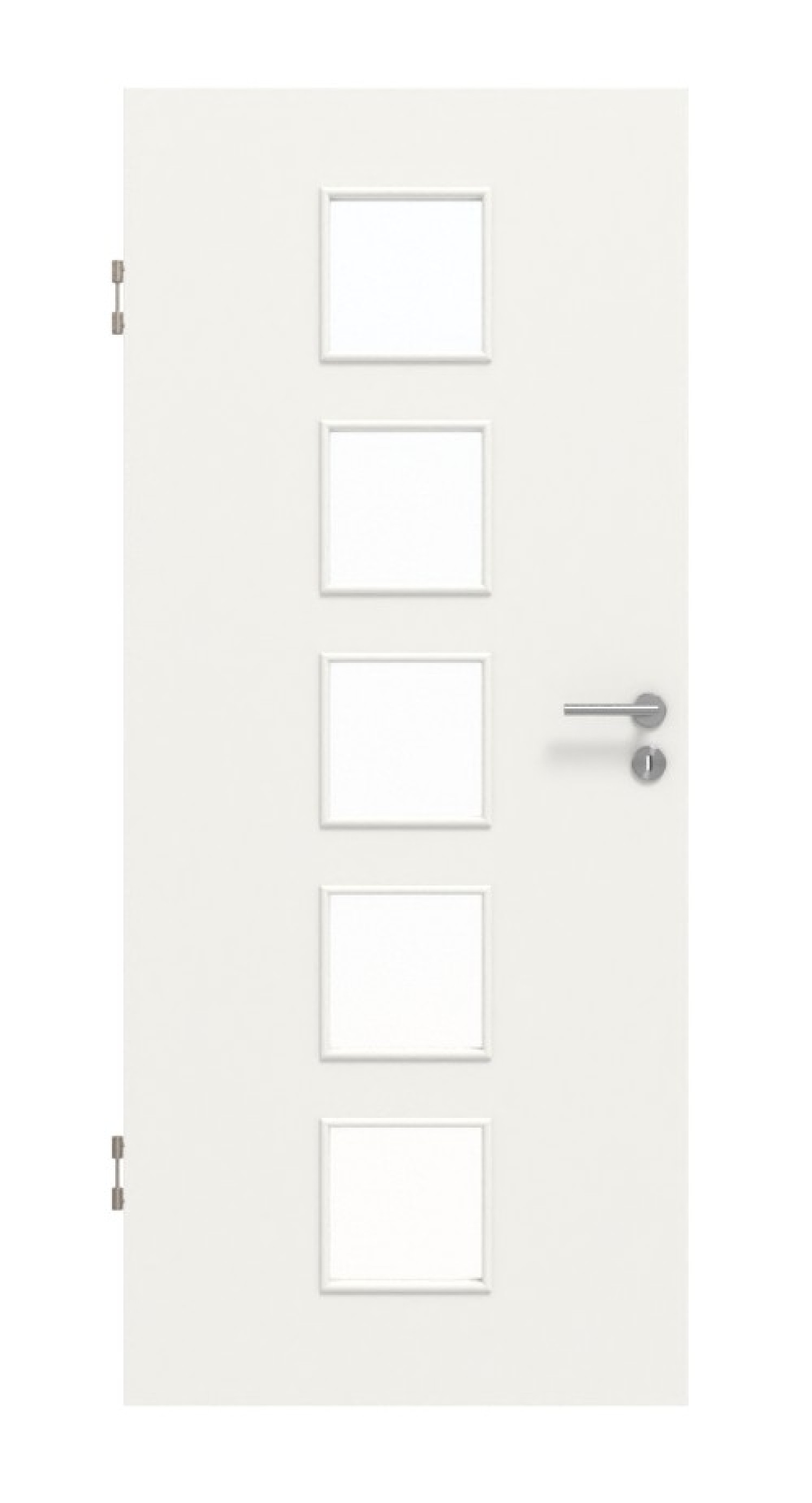 Frontansicht von Weiß ähnlich RAL 9016 LA 5 Mattlack Basic Innentür - Huga