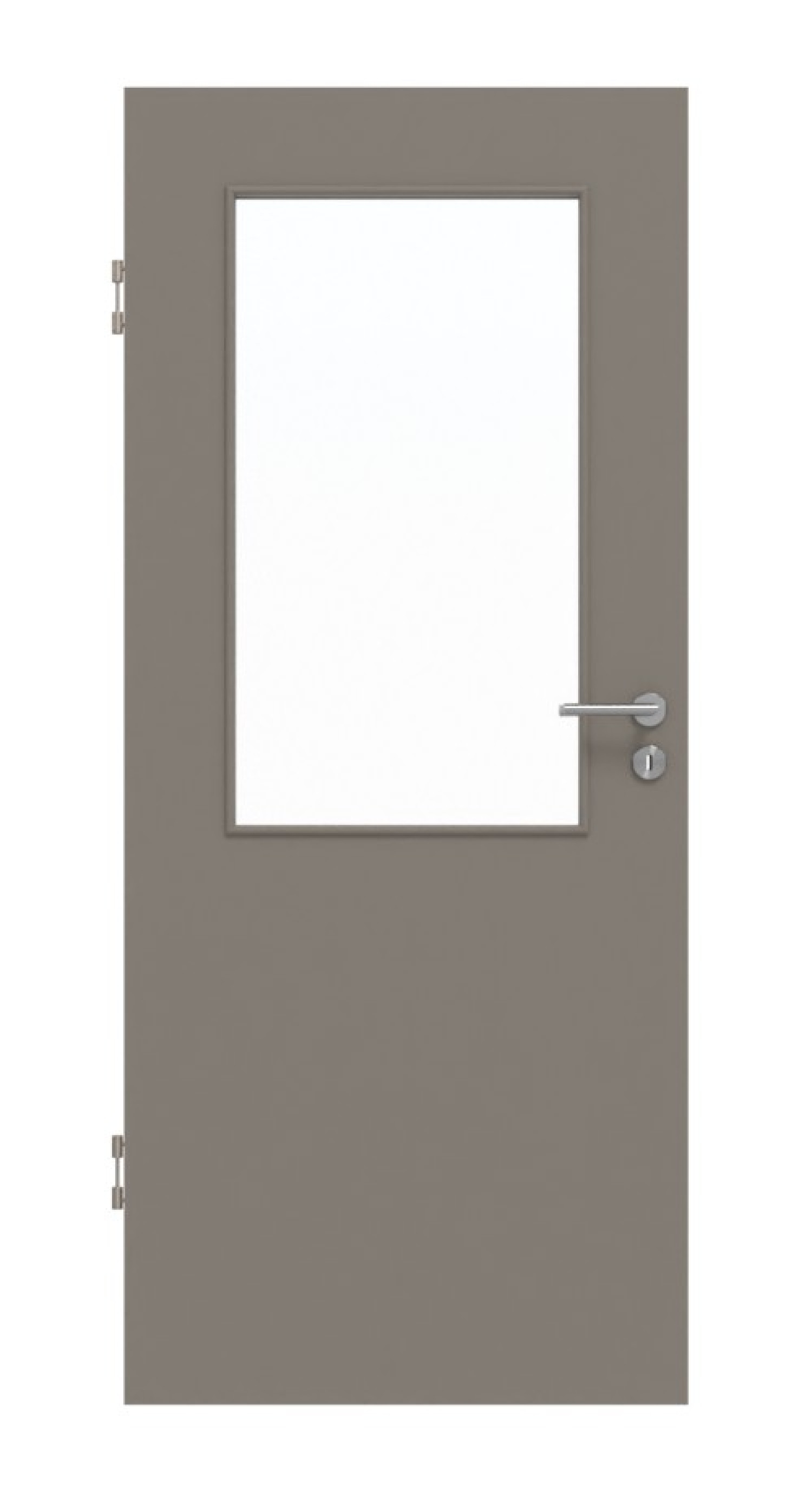 Frontansicht von Taupe RAL 7048 LA 7 Basic Lack Innentür - Huga