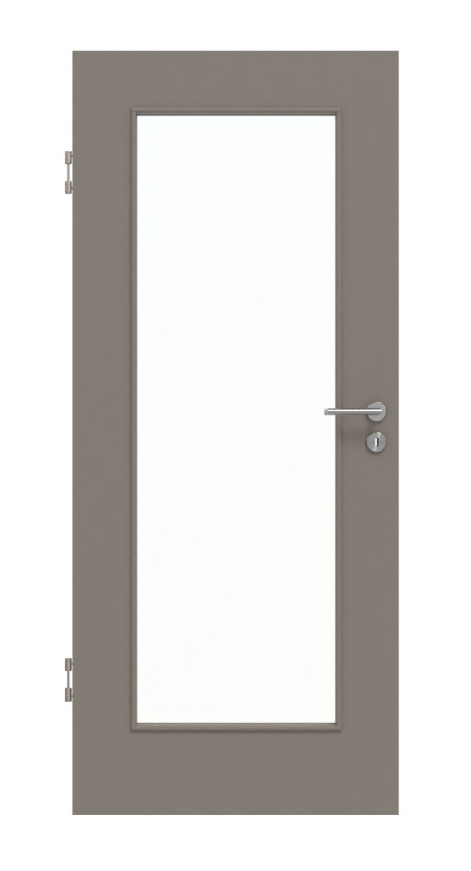 Frontansicht von Taupe RAL 7048 LA 8 Basic Lack Innentür - Huga
