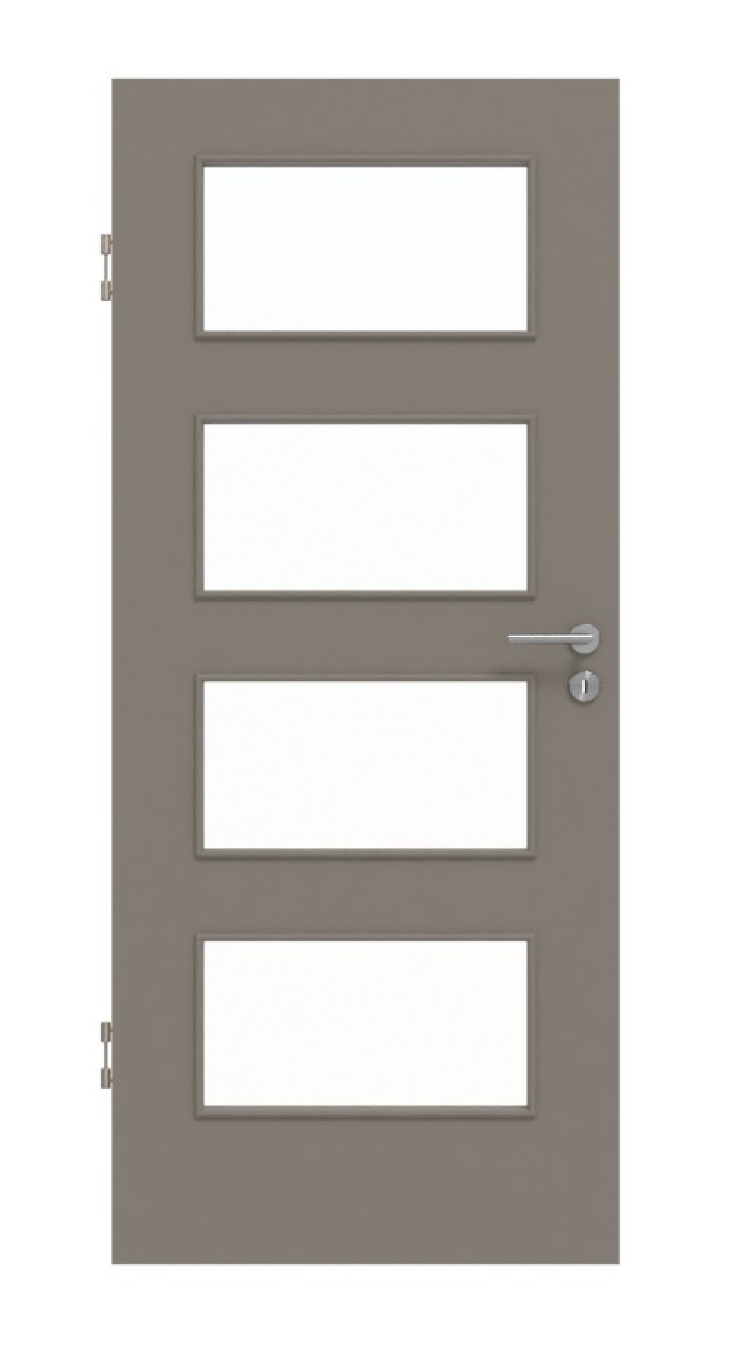 Frontansicht von Taupe RAL 7048 LA 9 Basic Lack Innentür - Huga