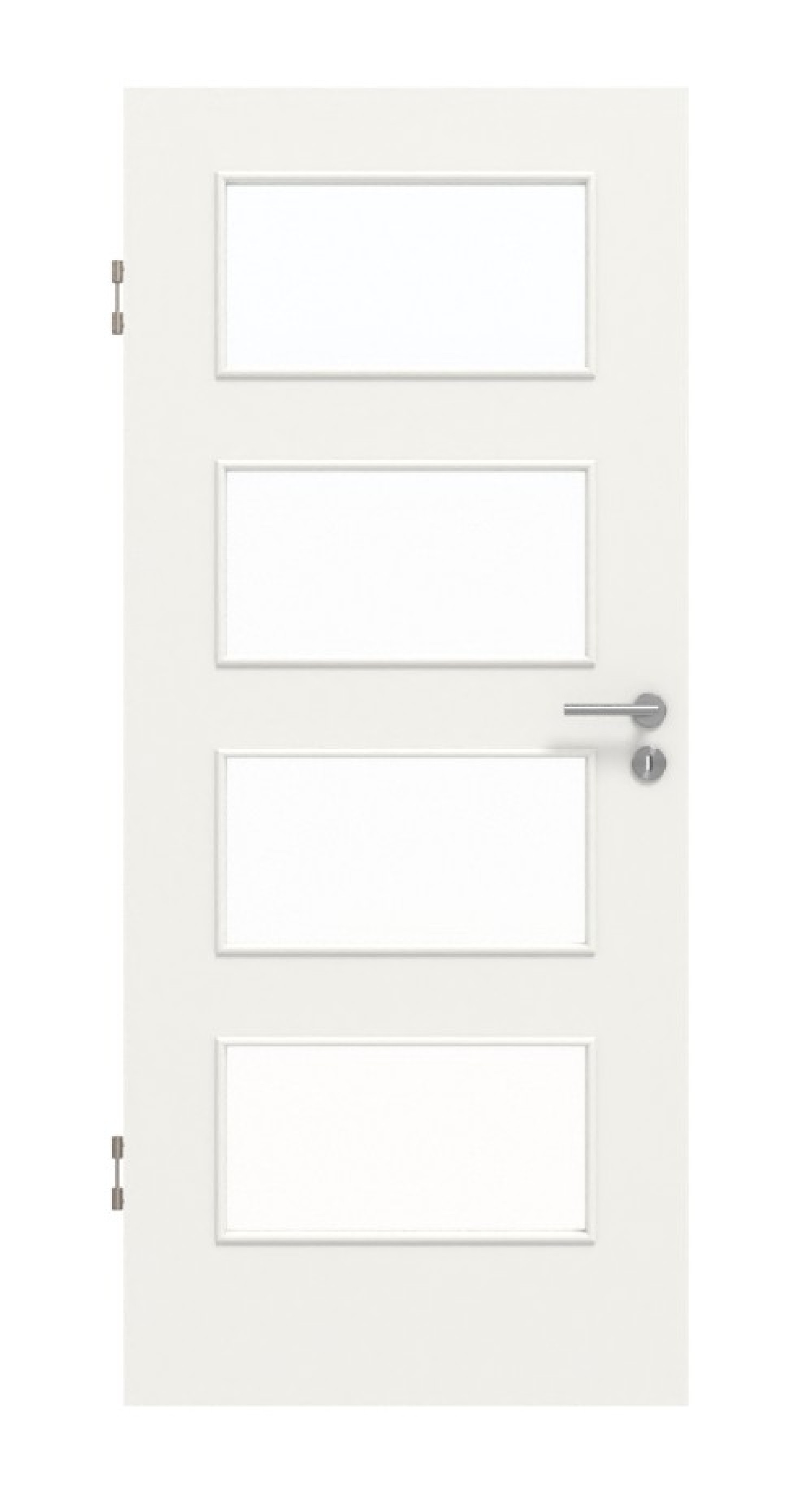 Frontansicht von Weiß ähnlich RAL 9016 LA 9 Mattlack Basic Innentür - Huga