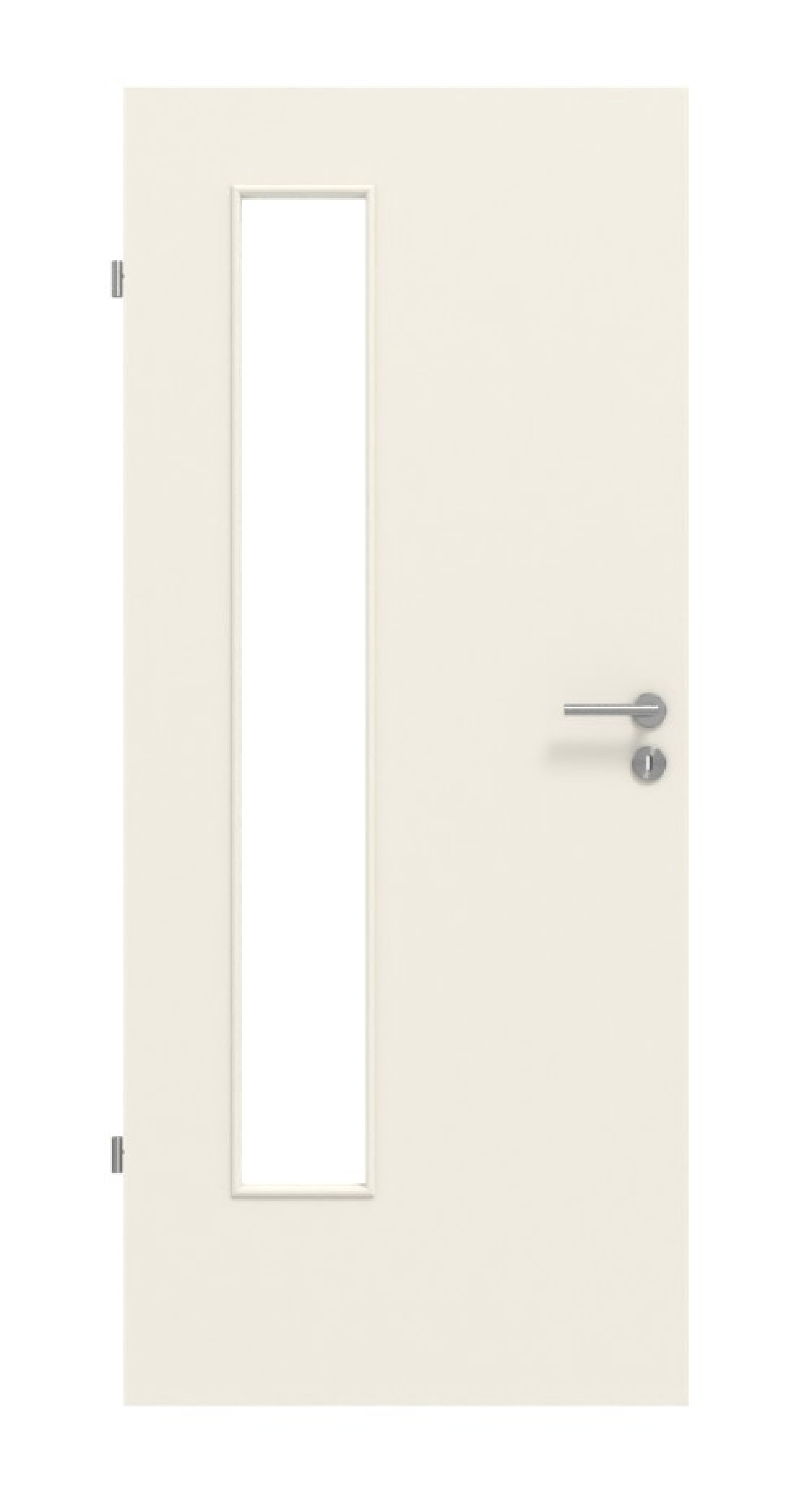 Frontansicht von Weiß ähnlich RAL 9010 LA 24 bandseitig Basic Lack Innentür - Huga