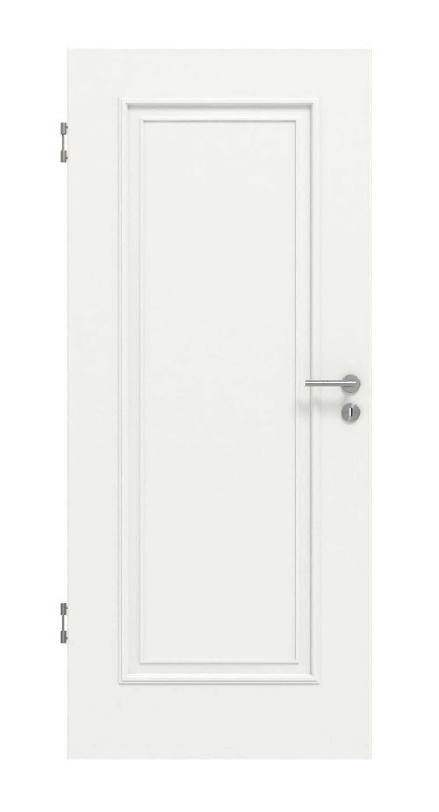 Frontansicht von HUGA Innentür Landhaus 1 Weißlack Classic