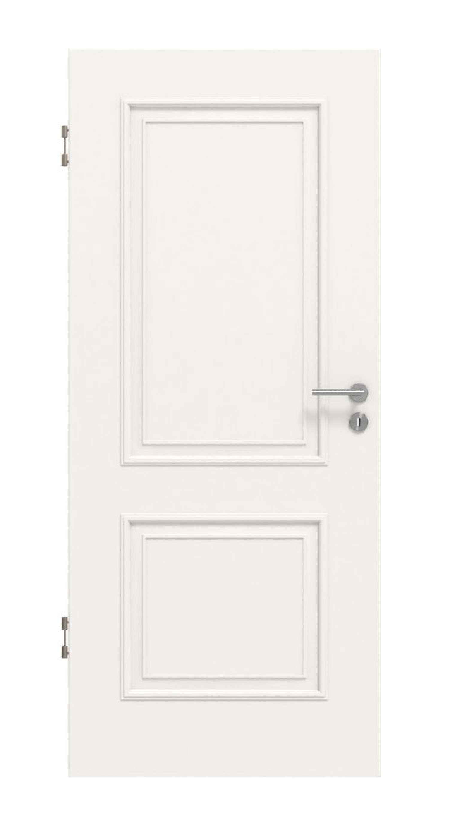Frontansicht von HUGA Innentür Landhaus 2 Weißlack Classic