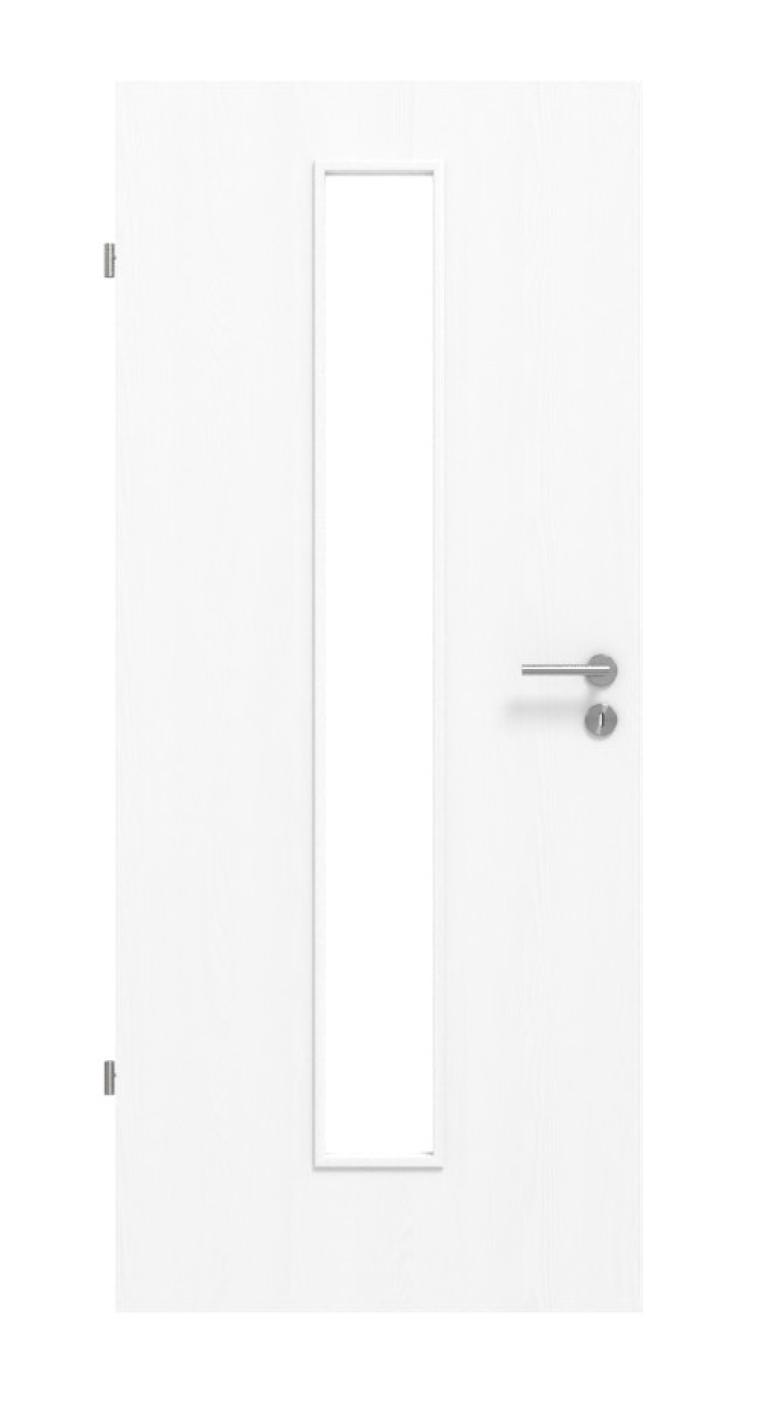 Frontansicht von Esche Weiß ES 242 LA-1 mittig PortaLit Zimmertür - Westag & Getalit