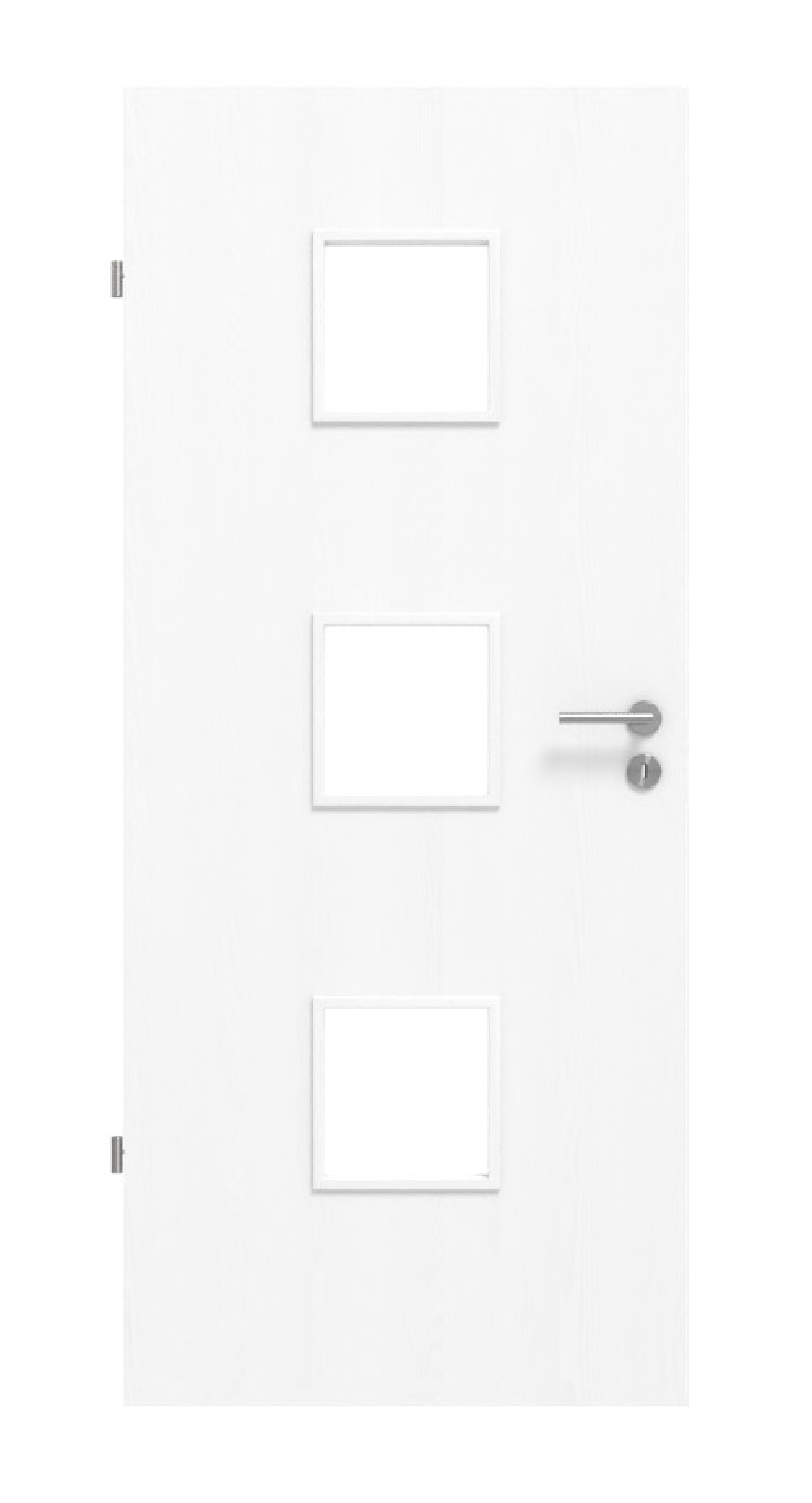 Frontansicht von Esche Weiß ES 242 Typ LA-3 PortaLit Zimmertür - Westag & Getalit