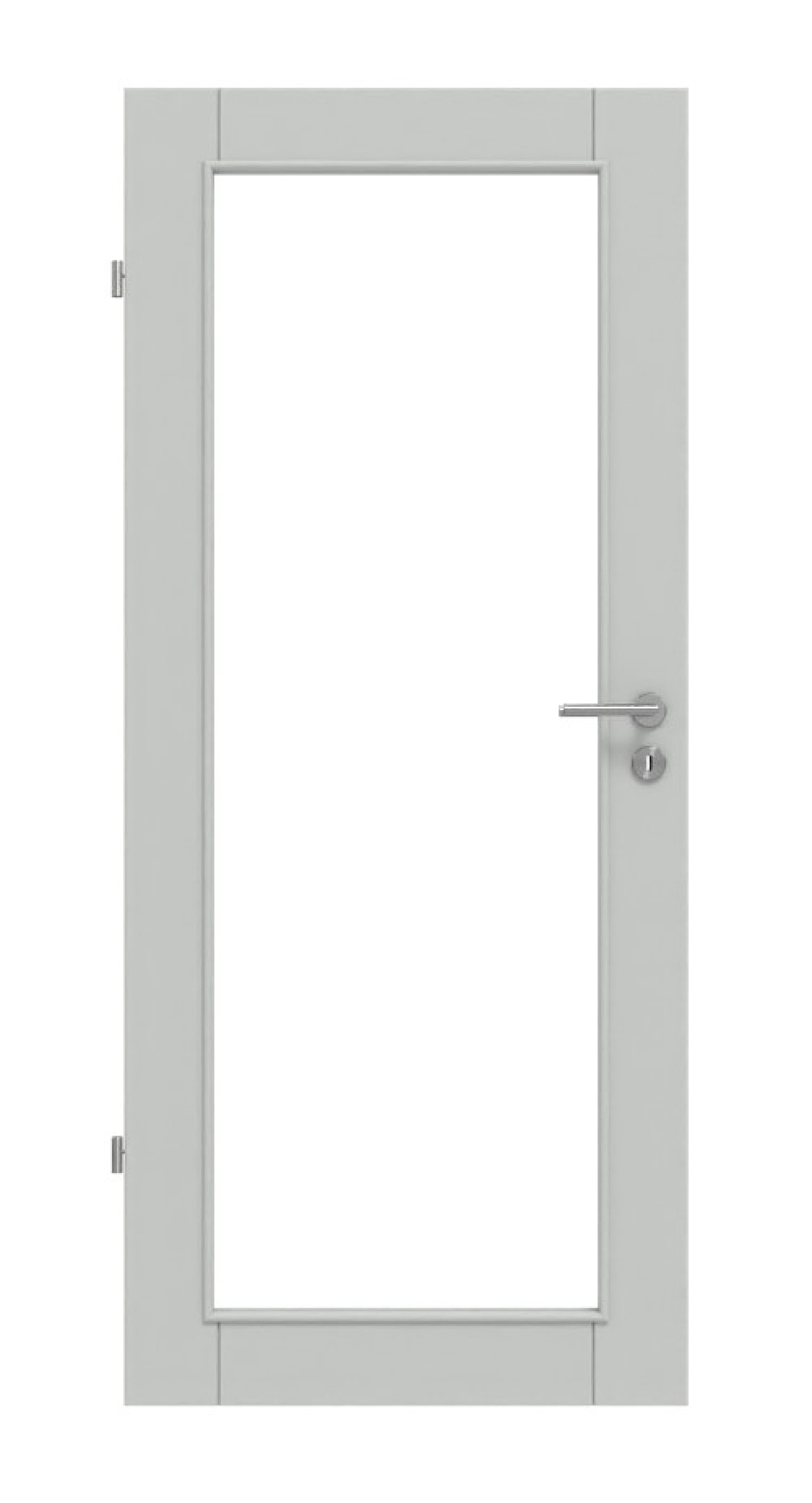 HÖRMANN Innentür Groove 16 Grau RAL 7035 Lack DesignLine mit Lichtausschnitt LA 27