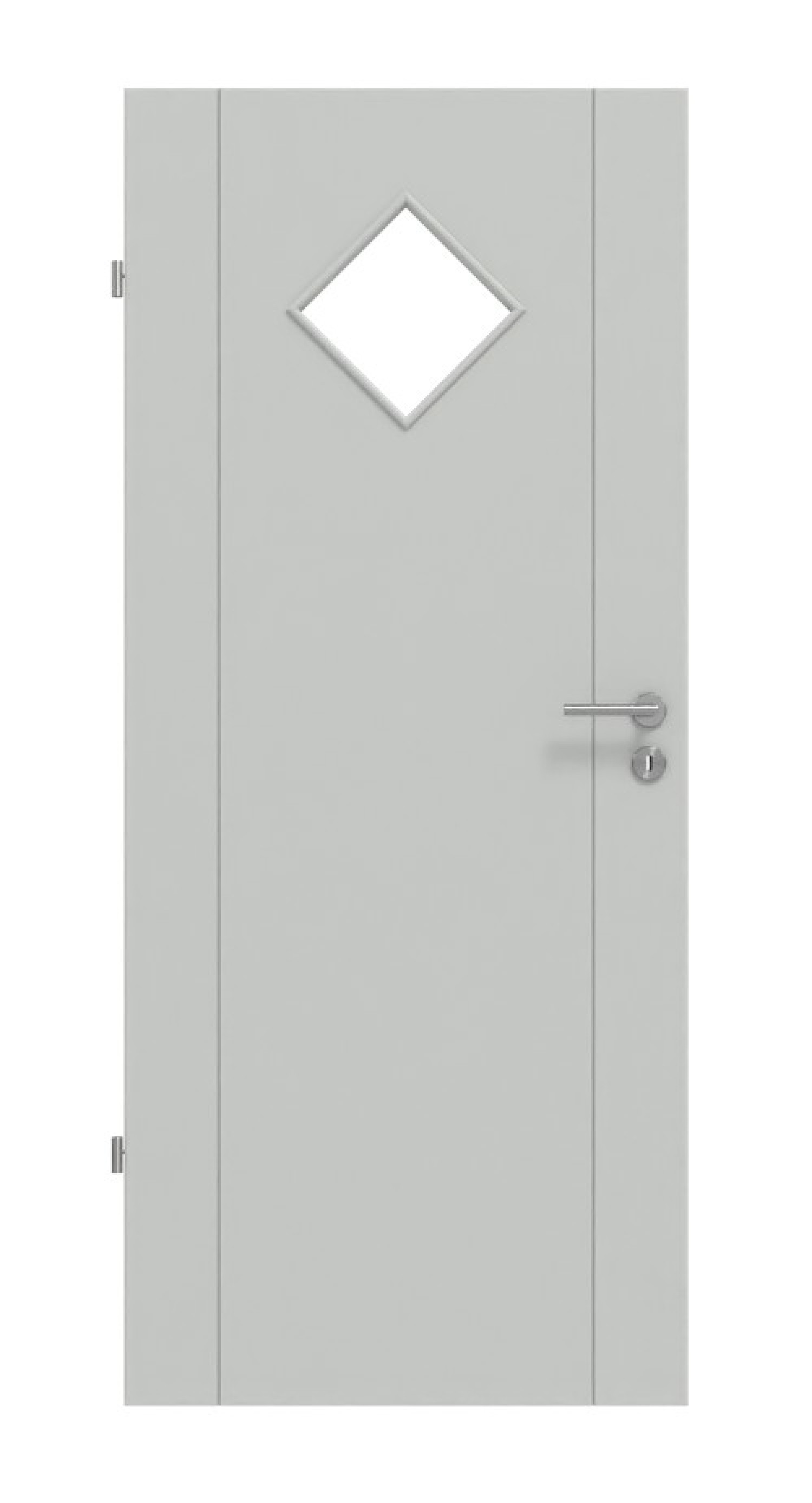 Frontansicht von Signum 16 LA 6 Basic Lack Grau RAL 7035 Innentür - Huga