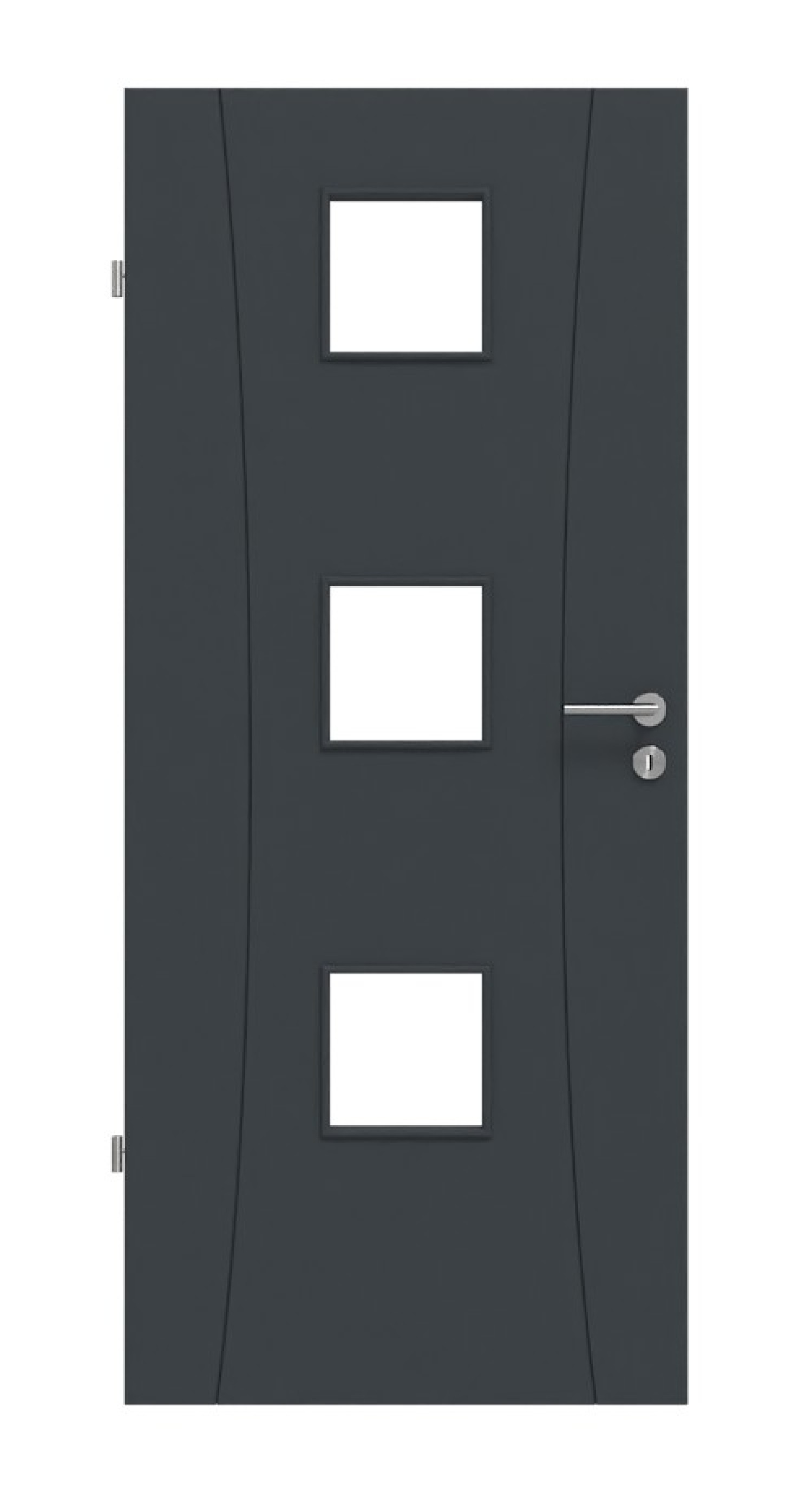 HÖRMANN Innentür Groove 20 Anthrazit RAL 7016 Lack DesignLine mit Lichtausschnitt LA 10