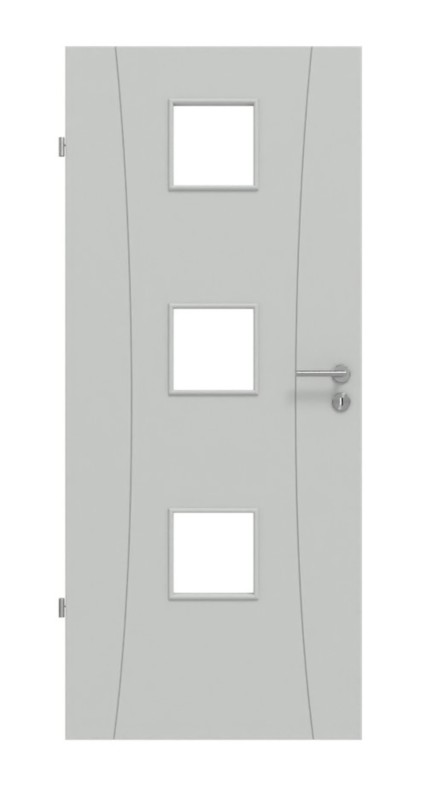 HÖRMANN Innentür Groove 20 Grau RAL 7035 Lack DesignLine mit Lichtausschnitt LA 10