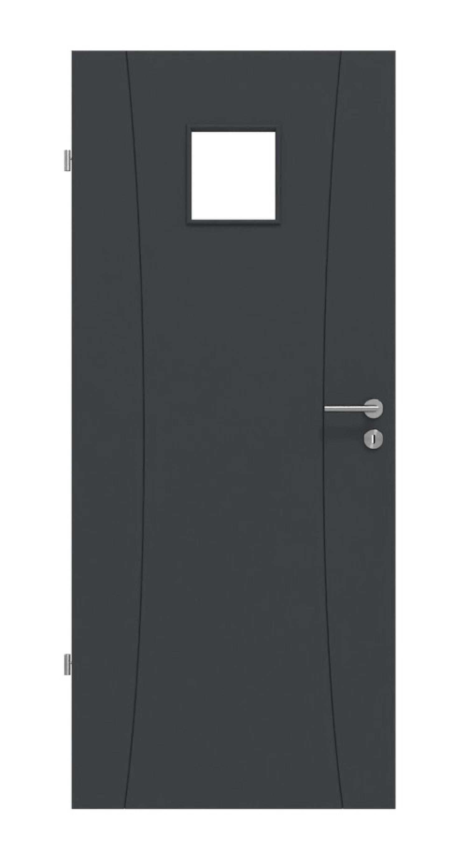 HÖRMANN Innentür Groove 20 Anthrazit RAL 7016 Lack DesignLine mit Lichtausschnitt LA 14