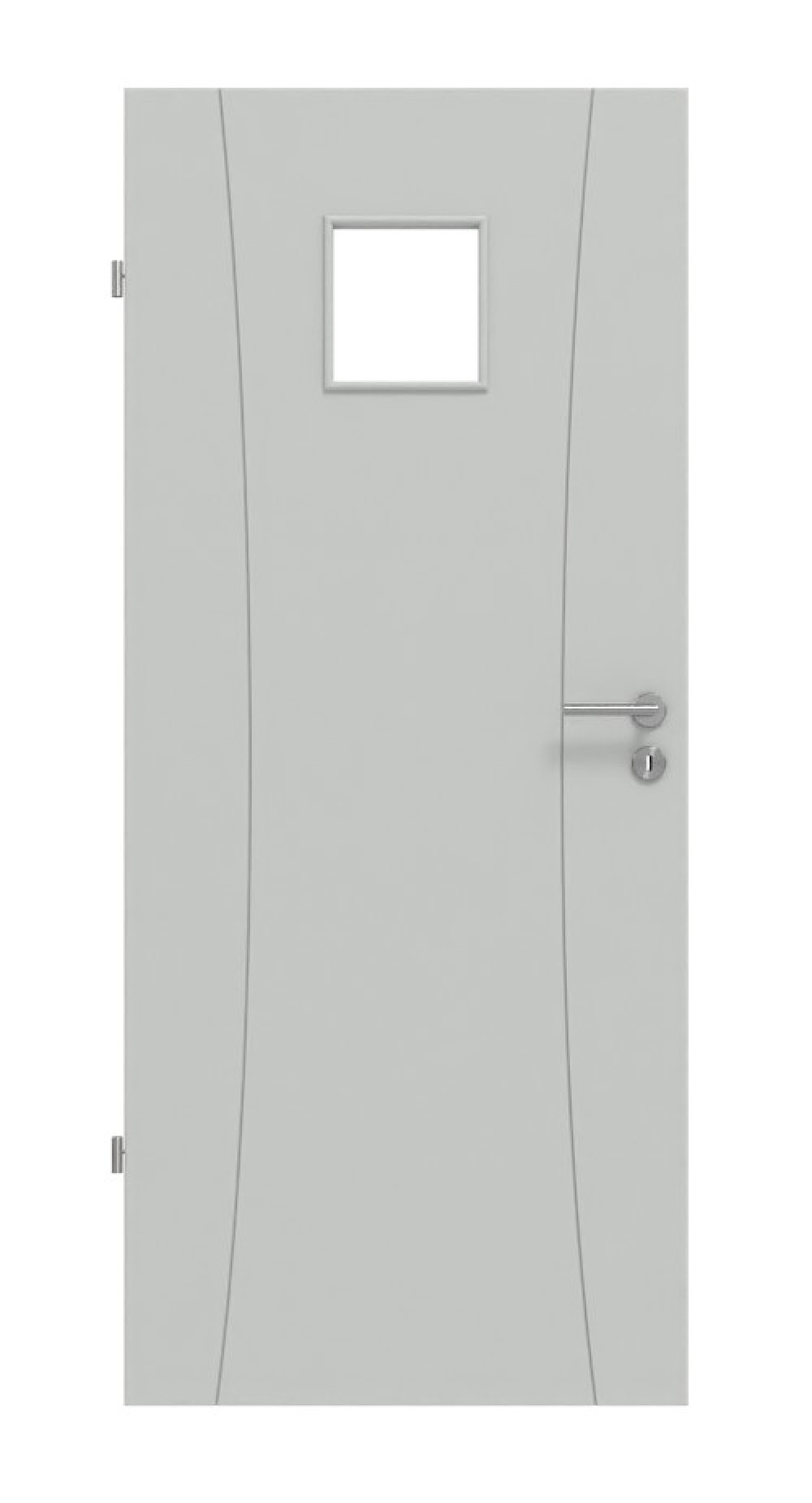 HÖRMANN Innentür Groove 20 Grau RAL 7035 Lack DesignLine mit Lichtausschnitt LA 14