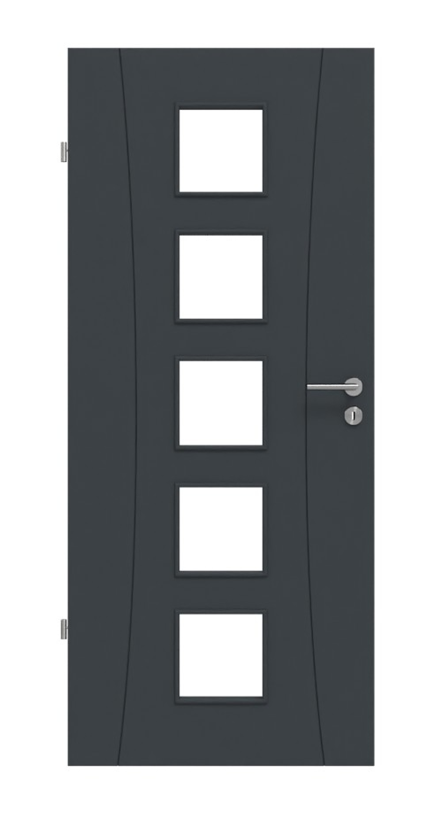 HÖRMANN Innentür Groove 20 Anthrazit RAL 7016 Lack DesignLine mit Lichtausschnitt LA 5