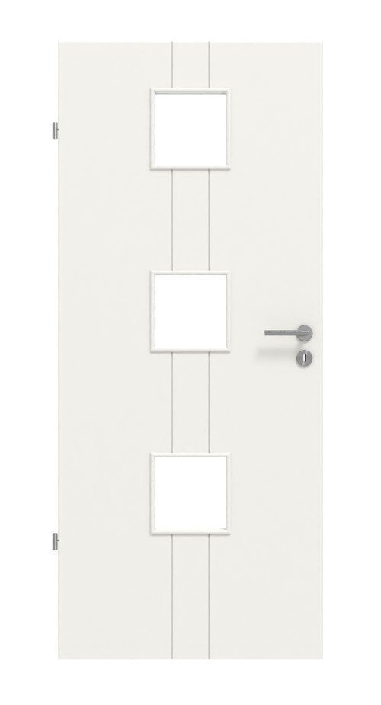 HÖRMANN Innentür Groove 23 Weißlack DesignLine mit Lichtausschnitt LA 10