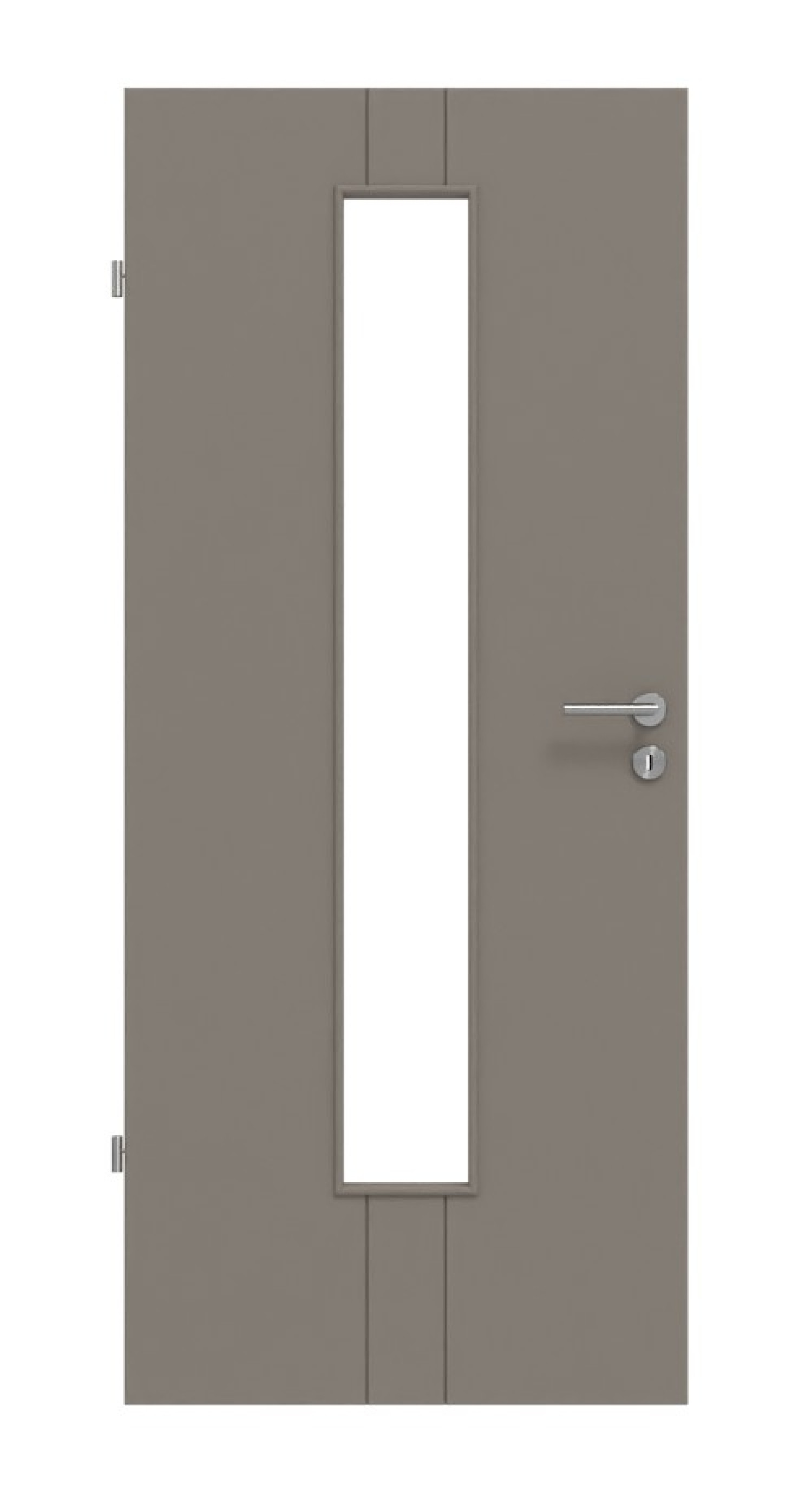 Frontansicht von Signum 23 LA 24 mittig Basic Lack Taupe RAL 7048 Innentür - Huga
